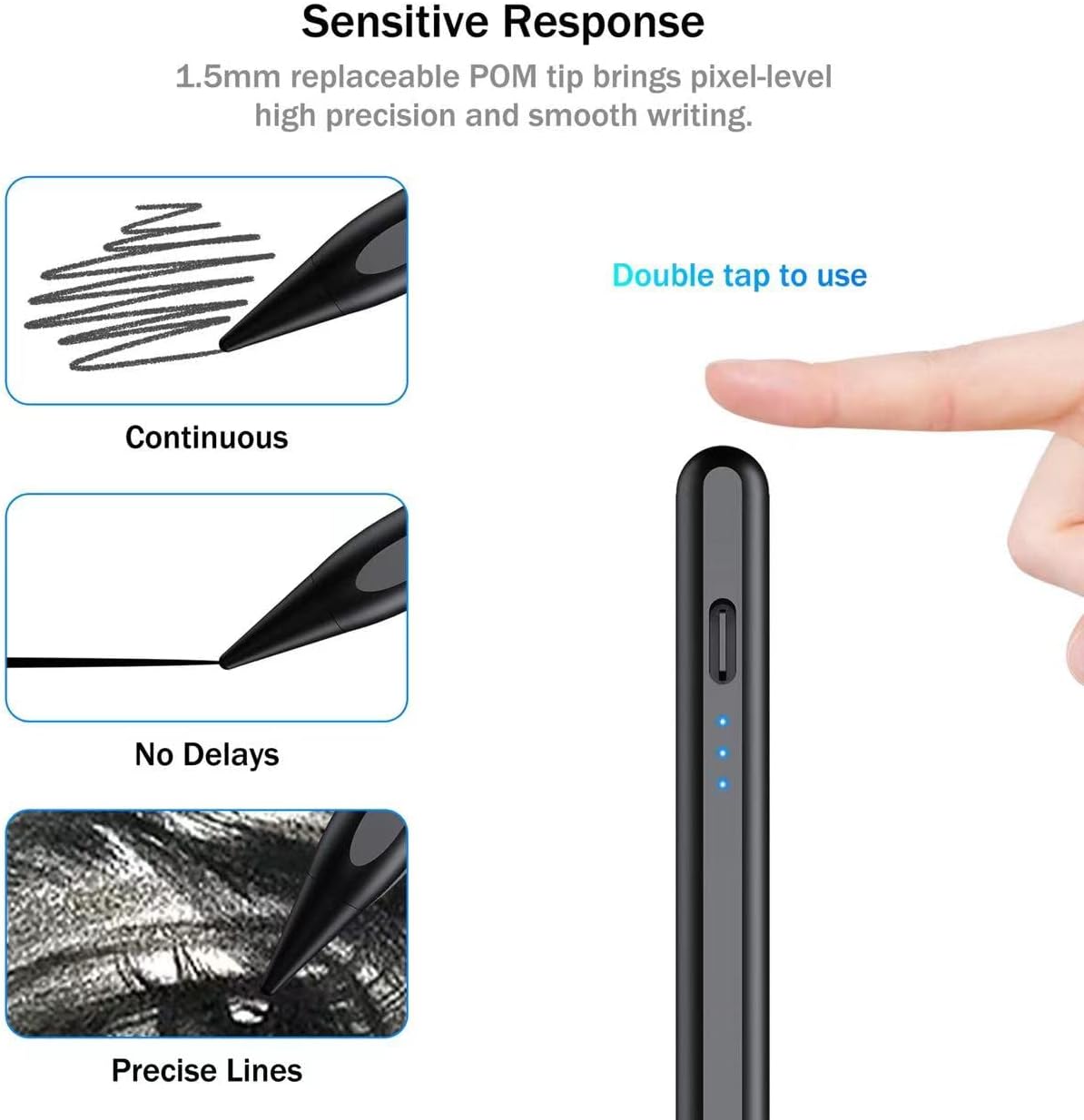 LÁPIZ STYLUS CISTEEN PARA IPAD 2018-2026 CON CARGA RÁPIDA Y SENSOR DE INCLINACIÓN - 4