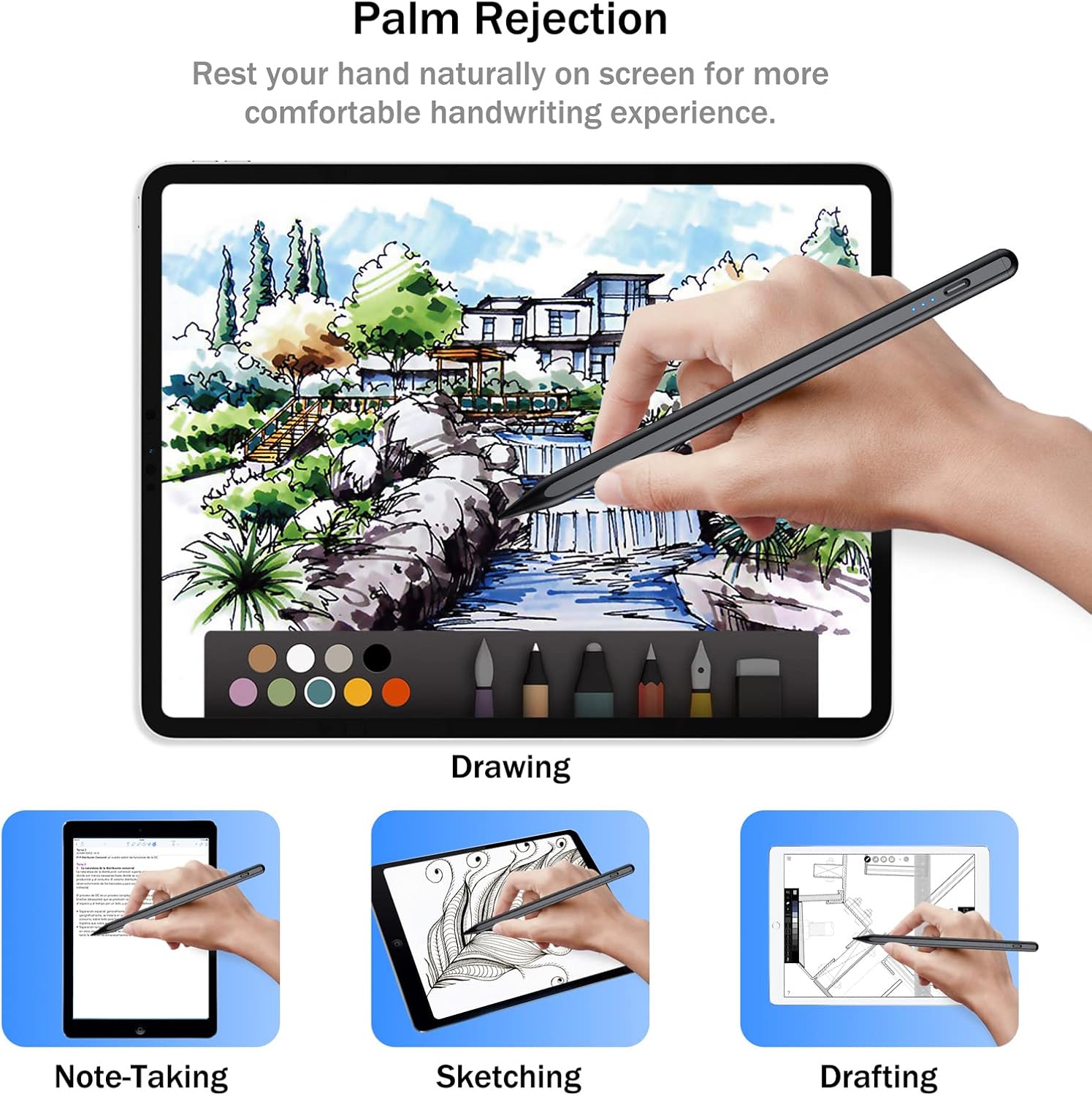 LÁPIZ STYLUS CISTEEN PARA IPAD 2018-2026 CON CARGA RÁPIDA Y SENSOR DE INCLINACIÓN - 5