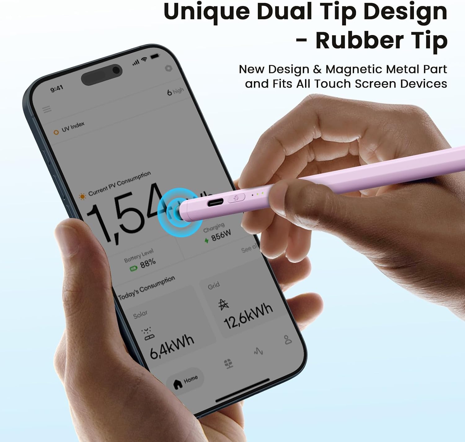 LÁPIZ STYLUS HASTRAITH PARA IPAD 2018-2026 LILAC CLARO - 4