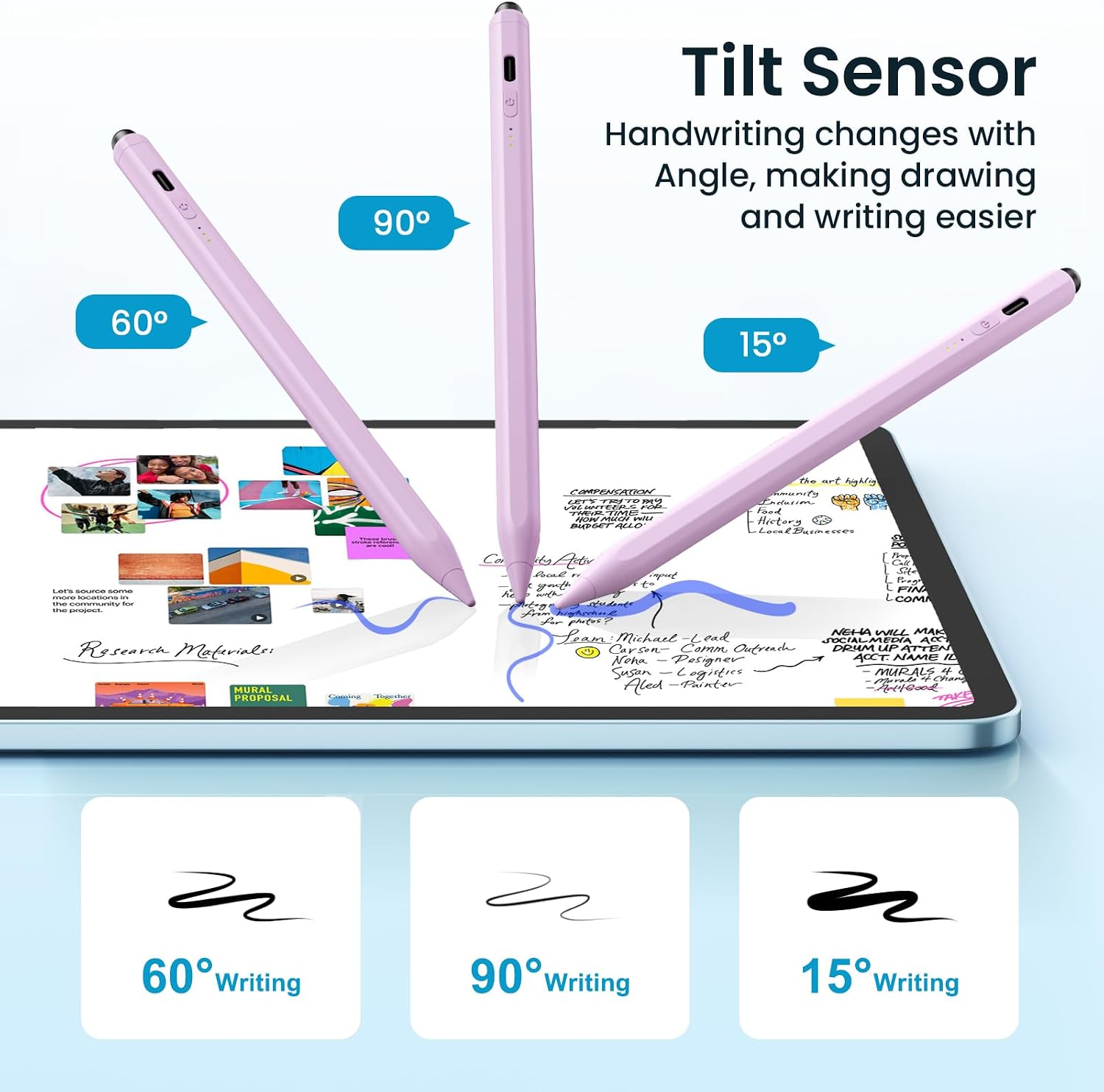 LÁPIZ STYLUS HASTRAITH PARA IPAD 2018-2026 LILAC CLARO - 5