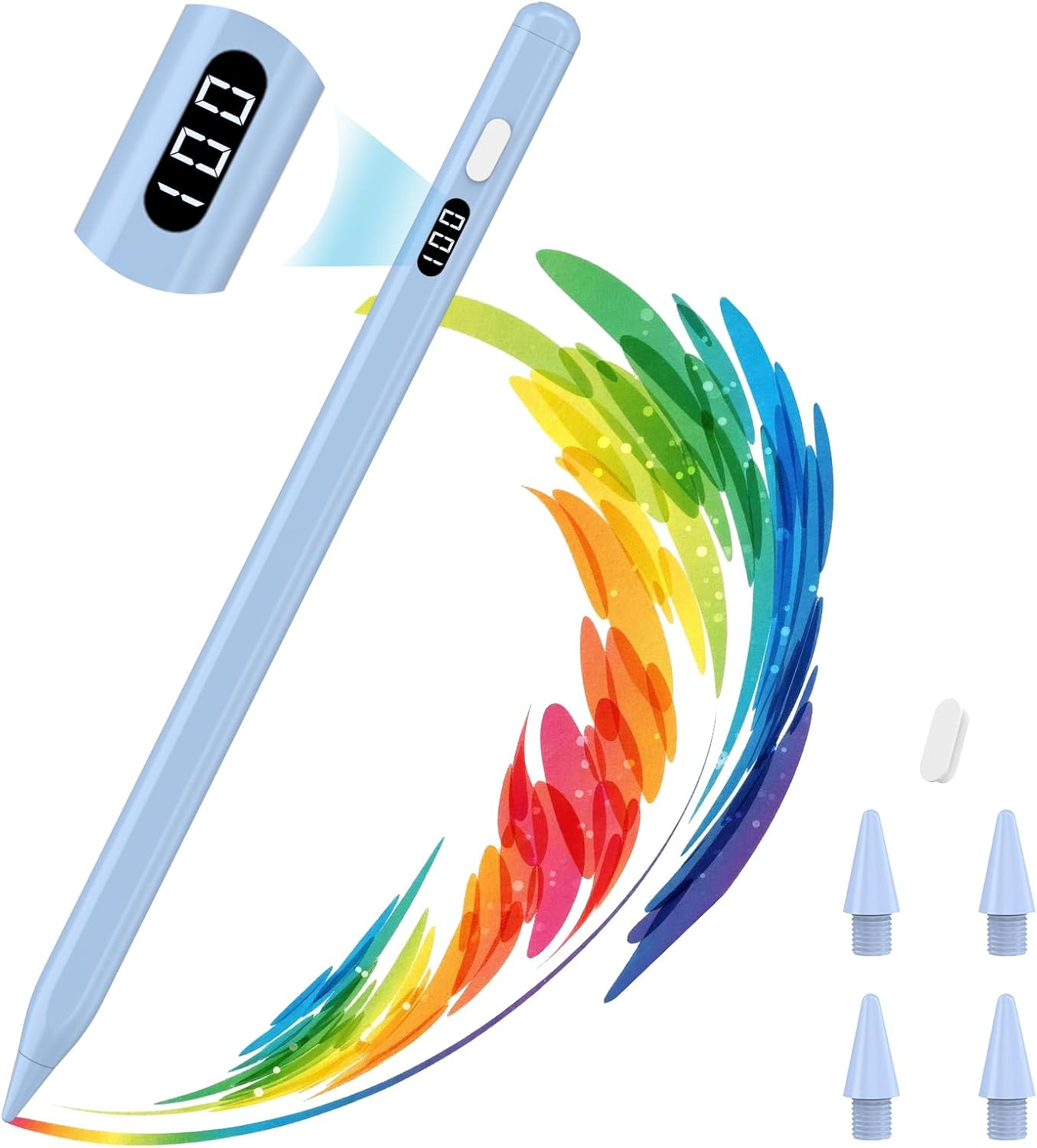 LÁPIZ STYLUS MOKO PARA IPAD 2018-2026 CON CARGA USB-C Y PANTALLA LED - 1