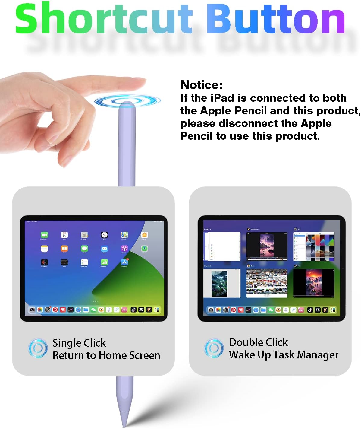 TABLET GRÁFICA GNANLEN IPAD PENCIL 2DA GENERACIÓN COMPATIBLE CON IPAD PRO, AIR Y MINI - 5