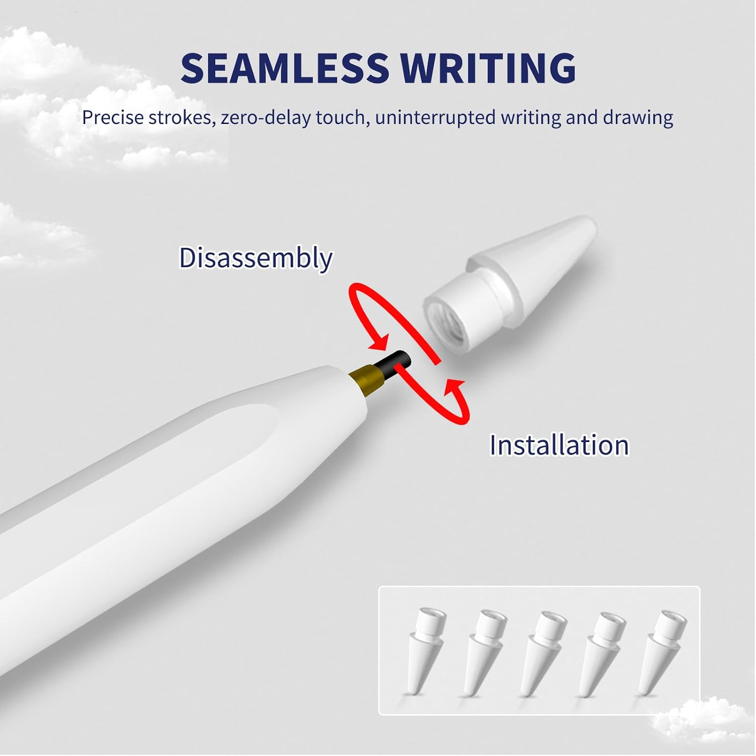 LÁPIZ STYLUS DZJHDG PARA IPAD 2018-2026 BLANCO - 5