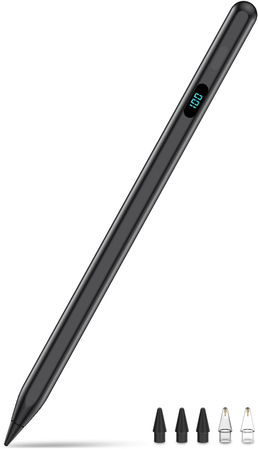 LÁPIZ STYLUS PARA IPAD TUJUFREE 2018-2026 NEGRO - 1