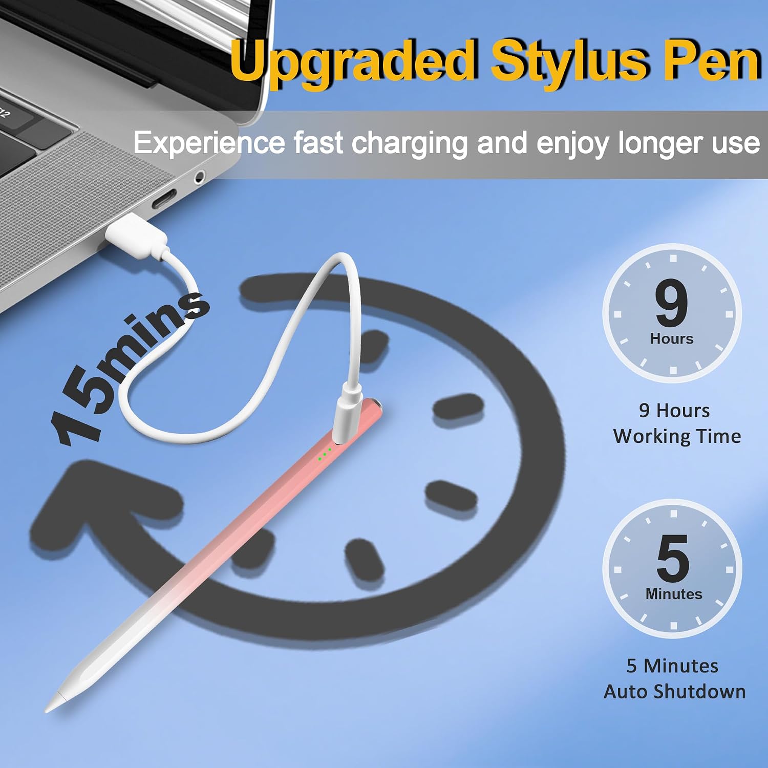 LÁPIZ STYLUS XIRON PARA IPAD 2018-2026 CARGA RÁPIDA 15 MIN - 3