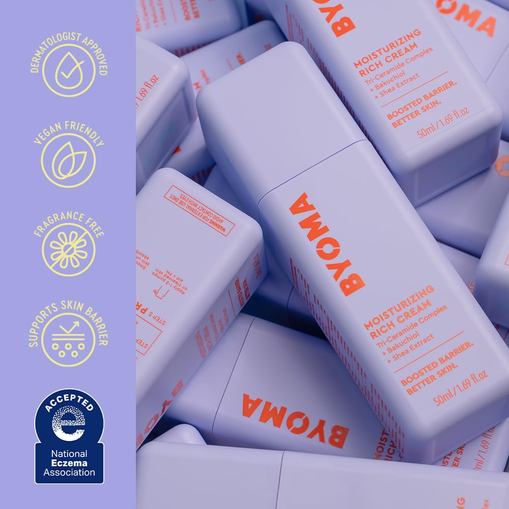 CREMA FACIAL HIDRATANTE BYOMA RICH CREAM CON BAKUCHIOL Y EXTRACTO DE KARITÉ 50 ML PACK 2 - 5