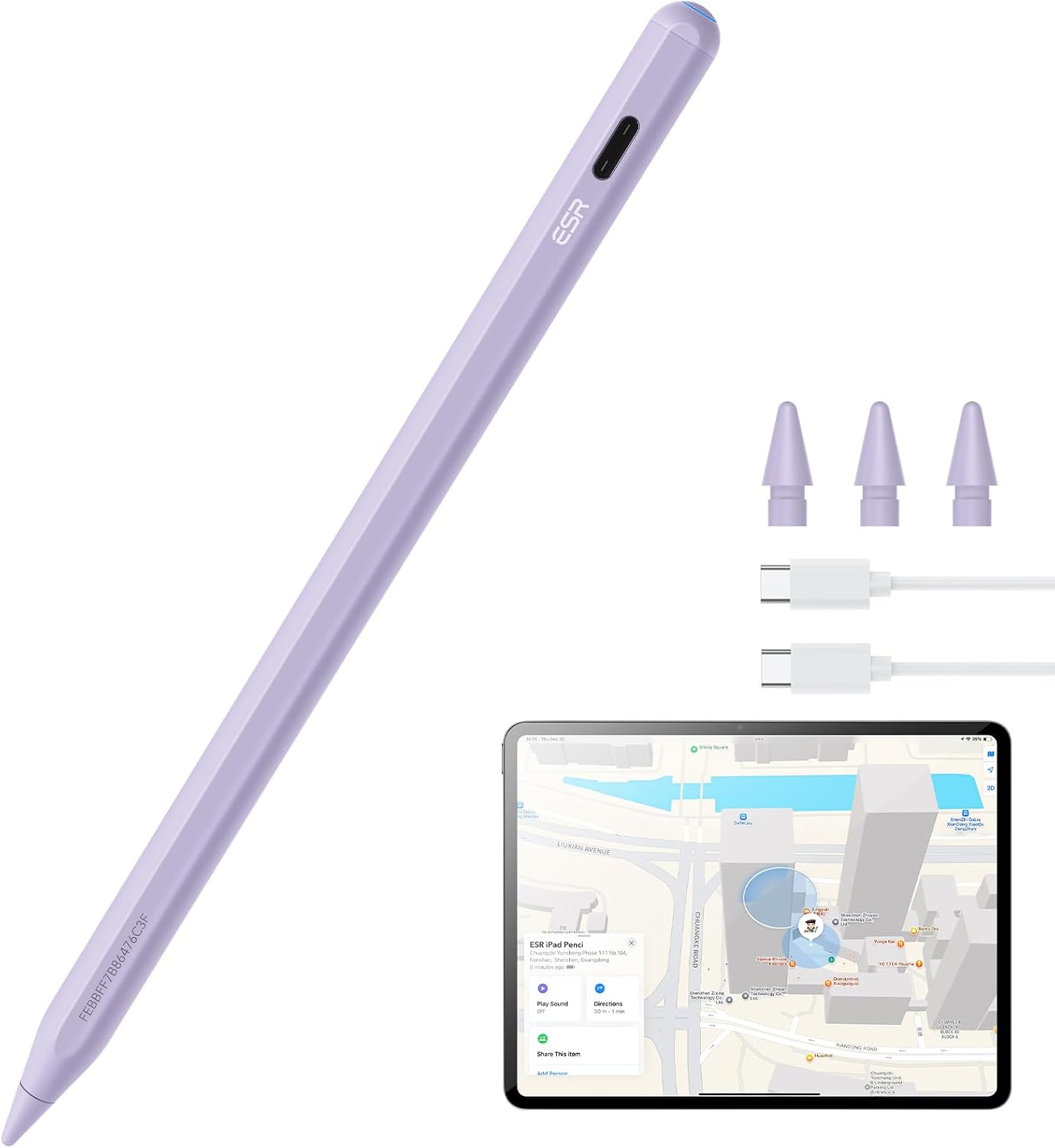 LÁPIZ DIGITAL ESR GEO PARA IPAD 2018-2026 CON FUNCIÓN FIND MY Y ACCESOS RÁPIDOS - 1