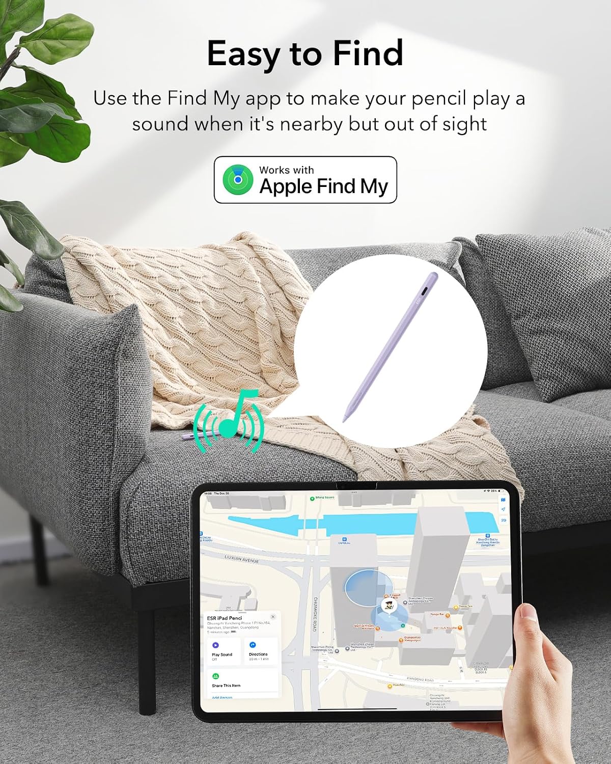 LÁPIZ DIGITAL ESR GEO PARA IPAD 2018-2026 CON FUNCIÓN FIND MY Y ACCESOS RÁPIDOS - 3