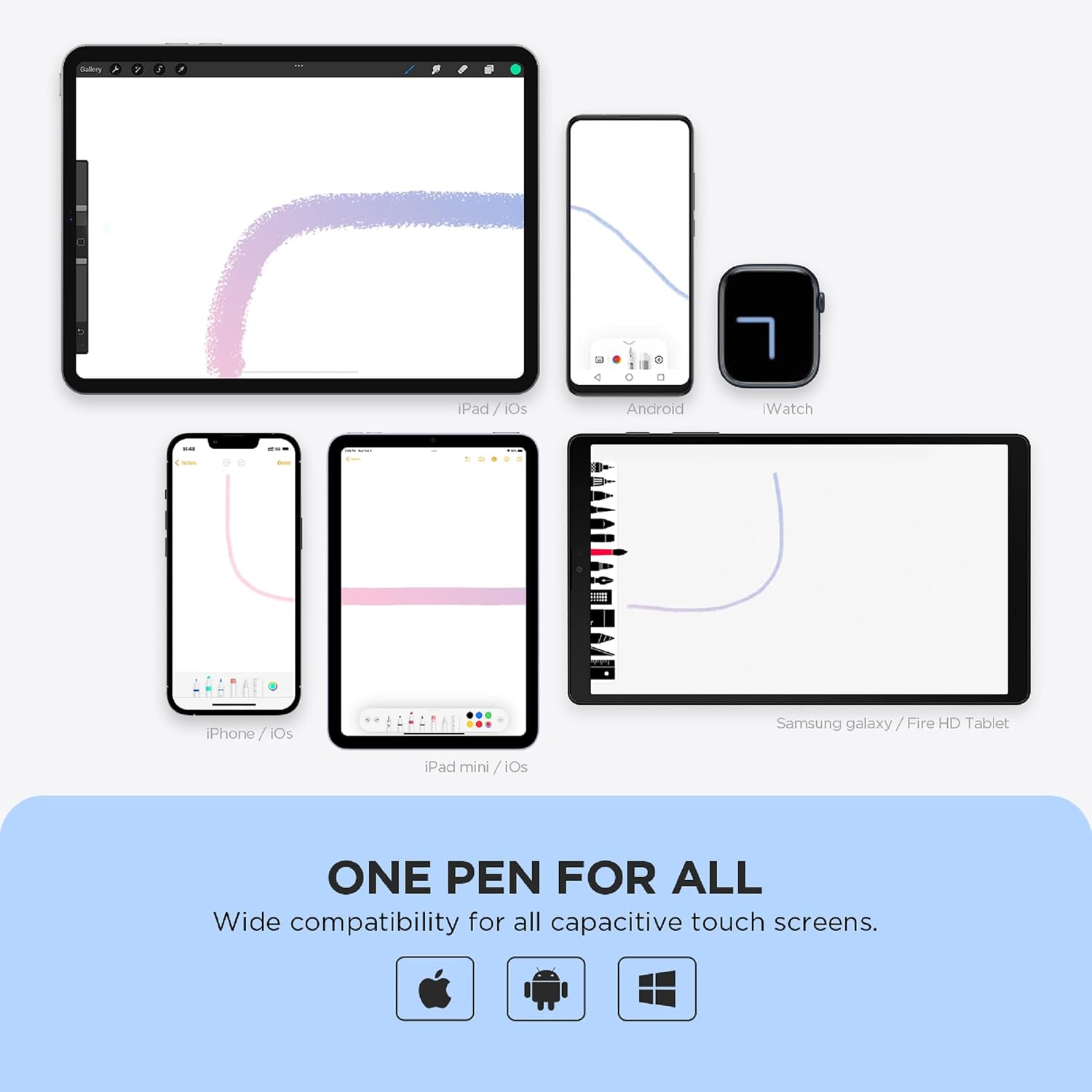 LÁPIZ STYLUS OASO CON PUNTA DE DISCO Y TAPA MAGNÉTICA COMPATIBLE CON IPAD Y TABLETS - 2