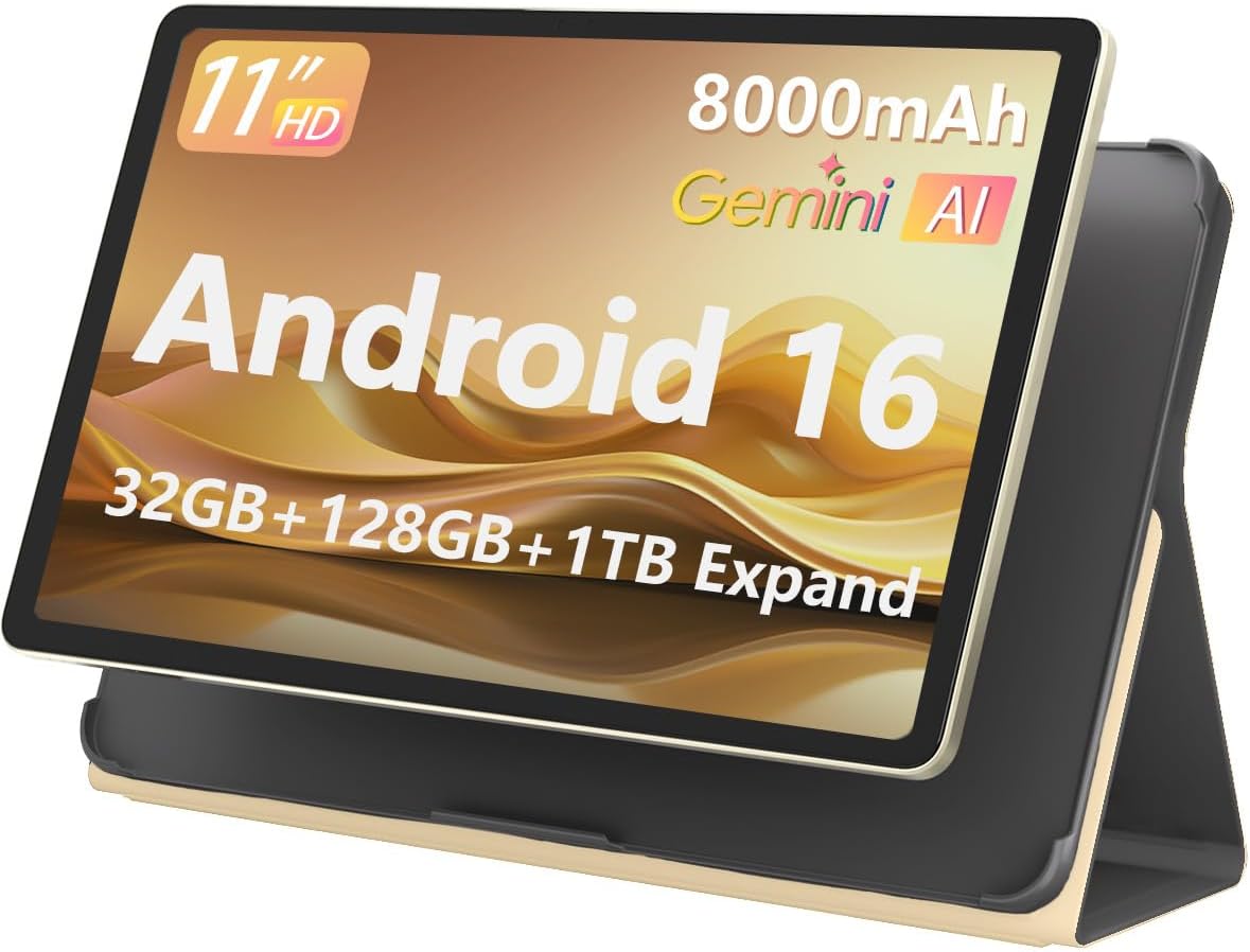 TABLET ANDROID 16 HUIHUANG T7280 11 PULGADAS 32GB RAM 128GB ROM DORADO - 1