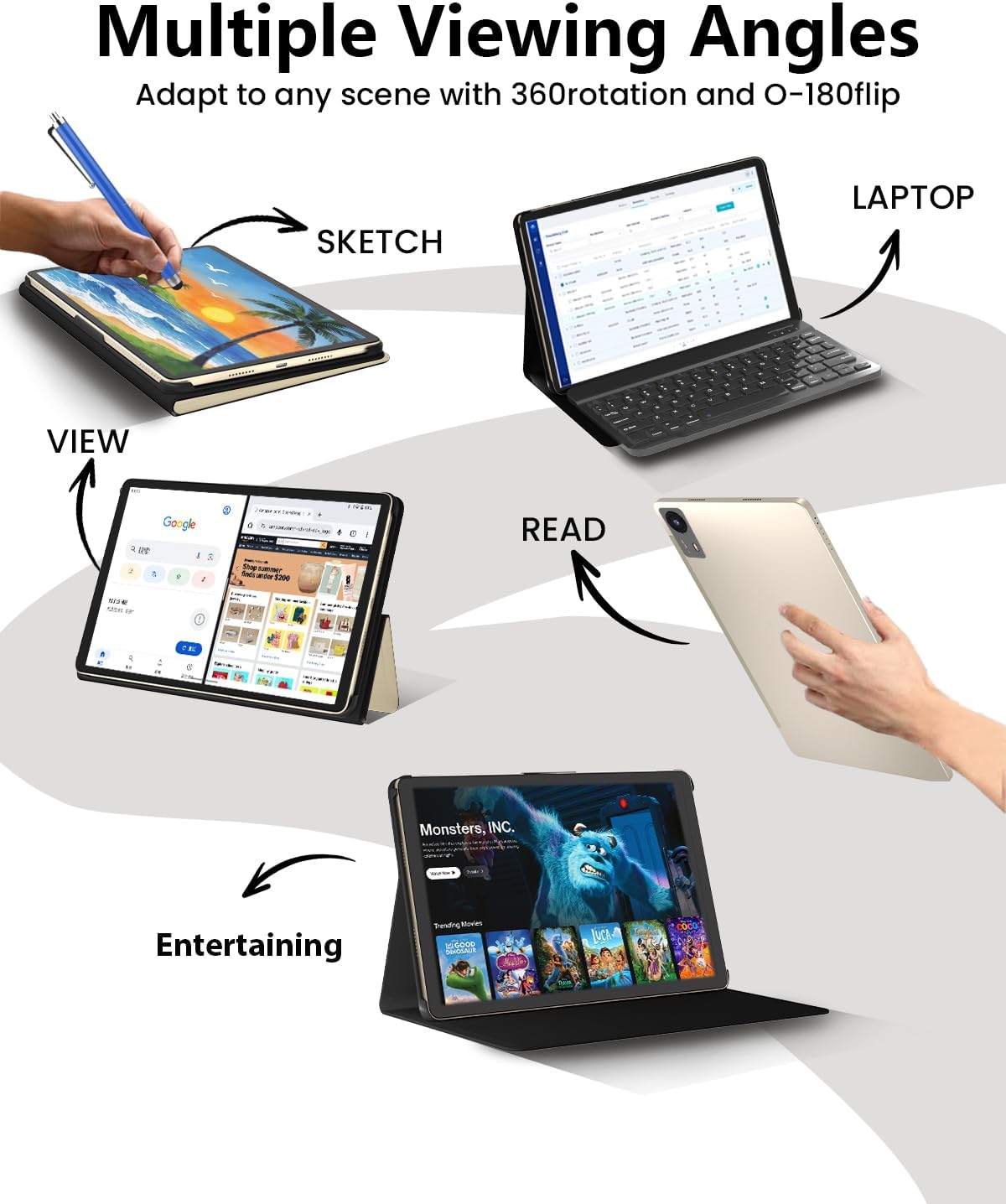 TABLET ANDROID 16 HUIHUANG T7280 11 PULGADAS 32GB RAM 128GB ROM DORADO - 3