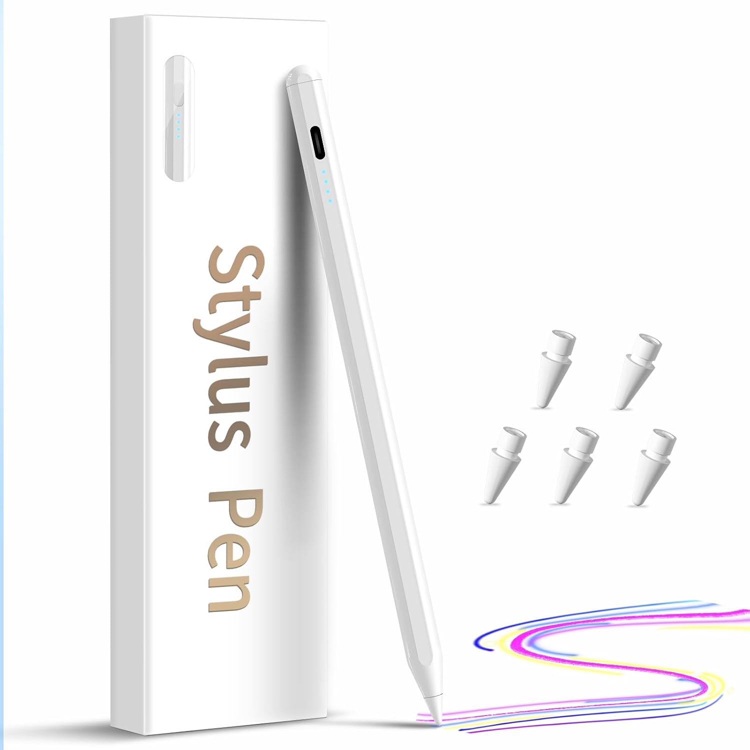 LÁPIZ STYLUS DZJHDG PARA IPAD 2018-2026 CARGA RÁPIDA Y RECHAZO DE PALMA - 5