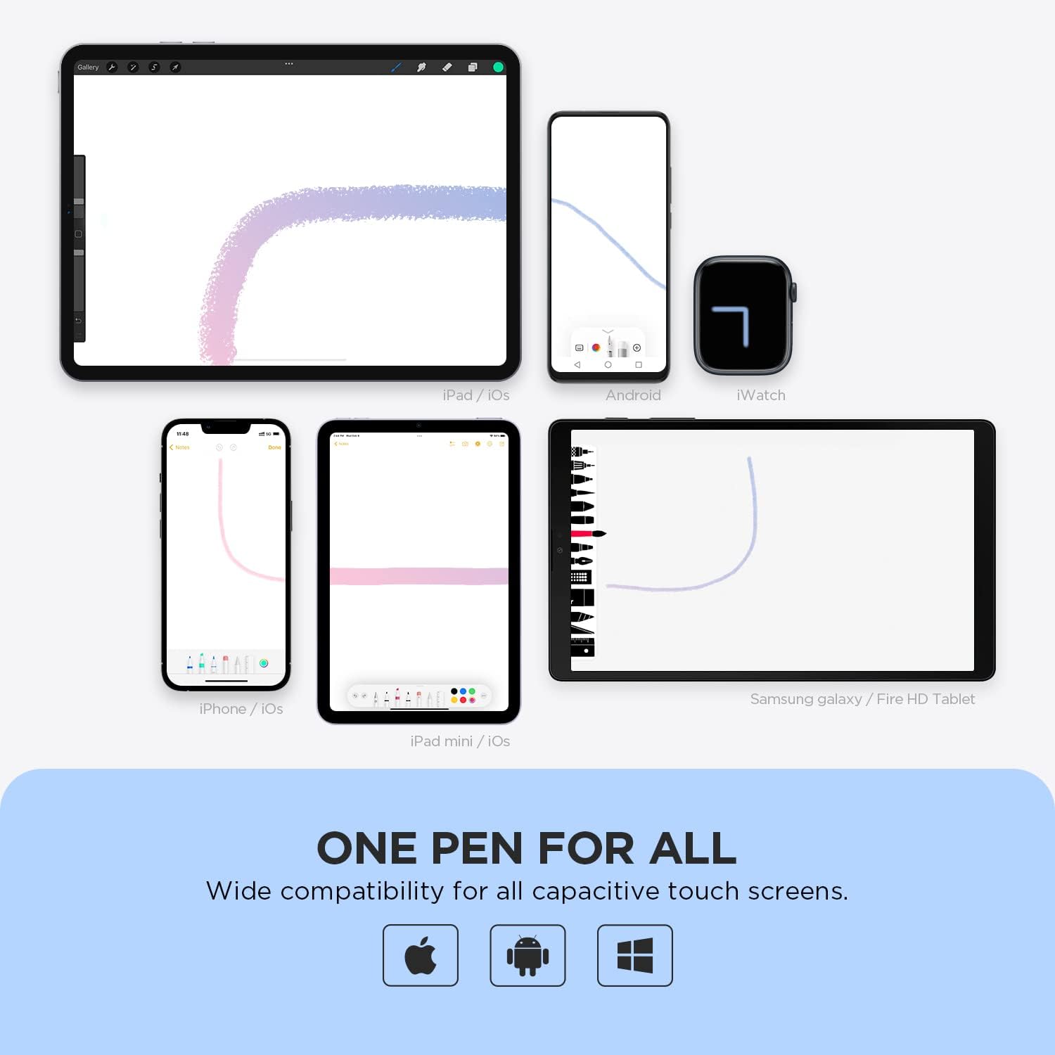 LÁPIZ STYLUS OASO CON PUNTA DE DISCO Y TAPA MAGNÉTICA COMPATIBLE CON IPAD Y TABLETS - 2