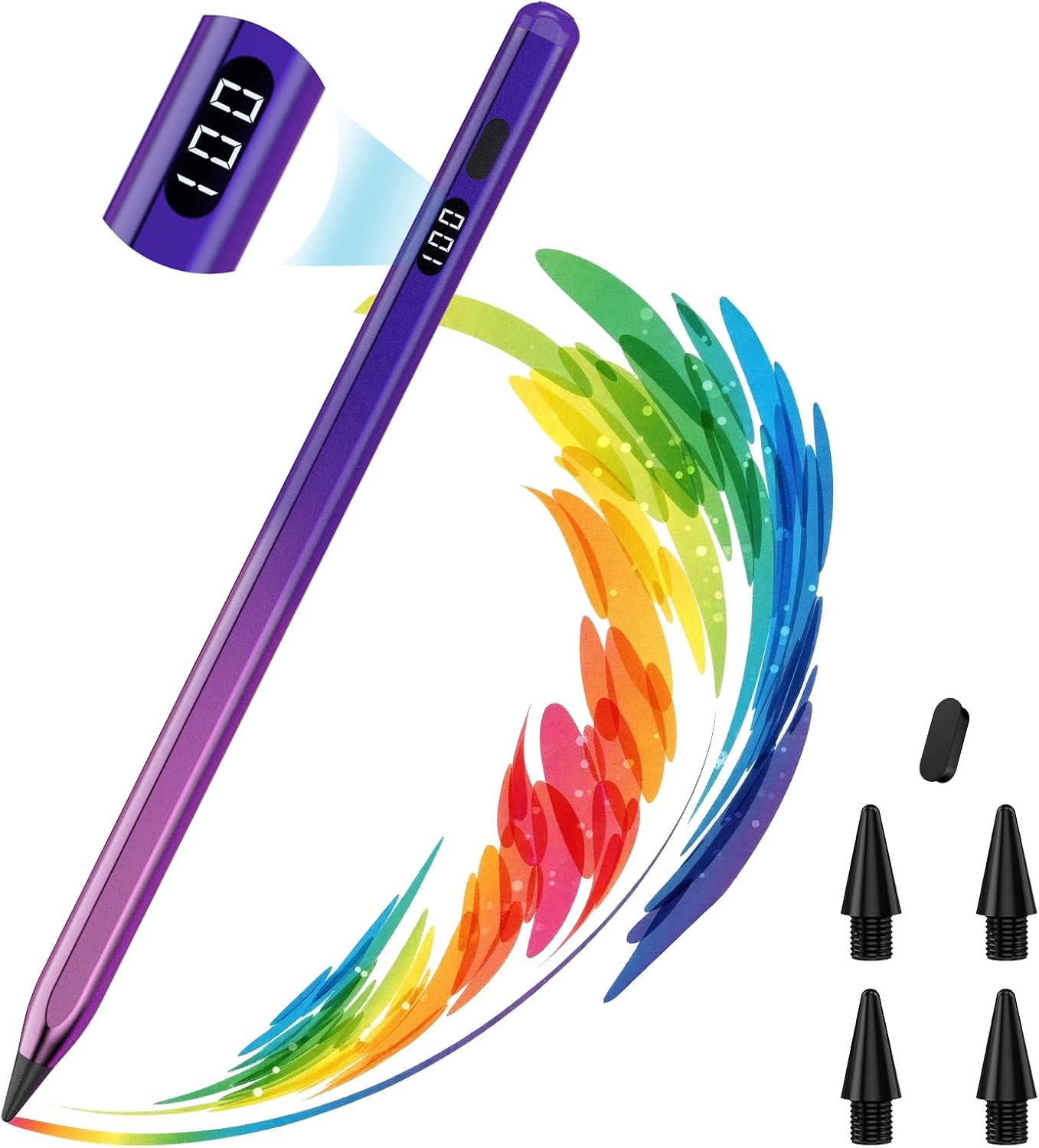LÁPIZ STYLUS MOKO PARA IPAD 2018-2026 CON CARGA USB-C Y PANTALLA LED - 1
