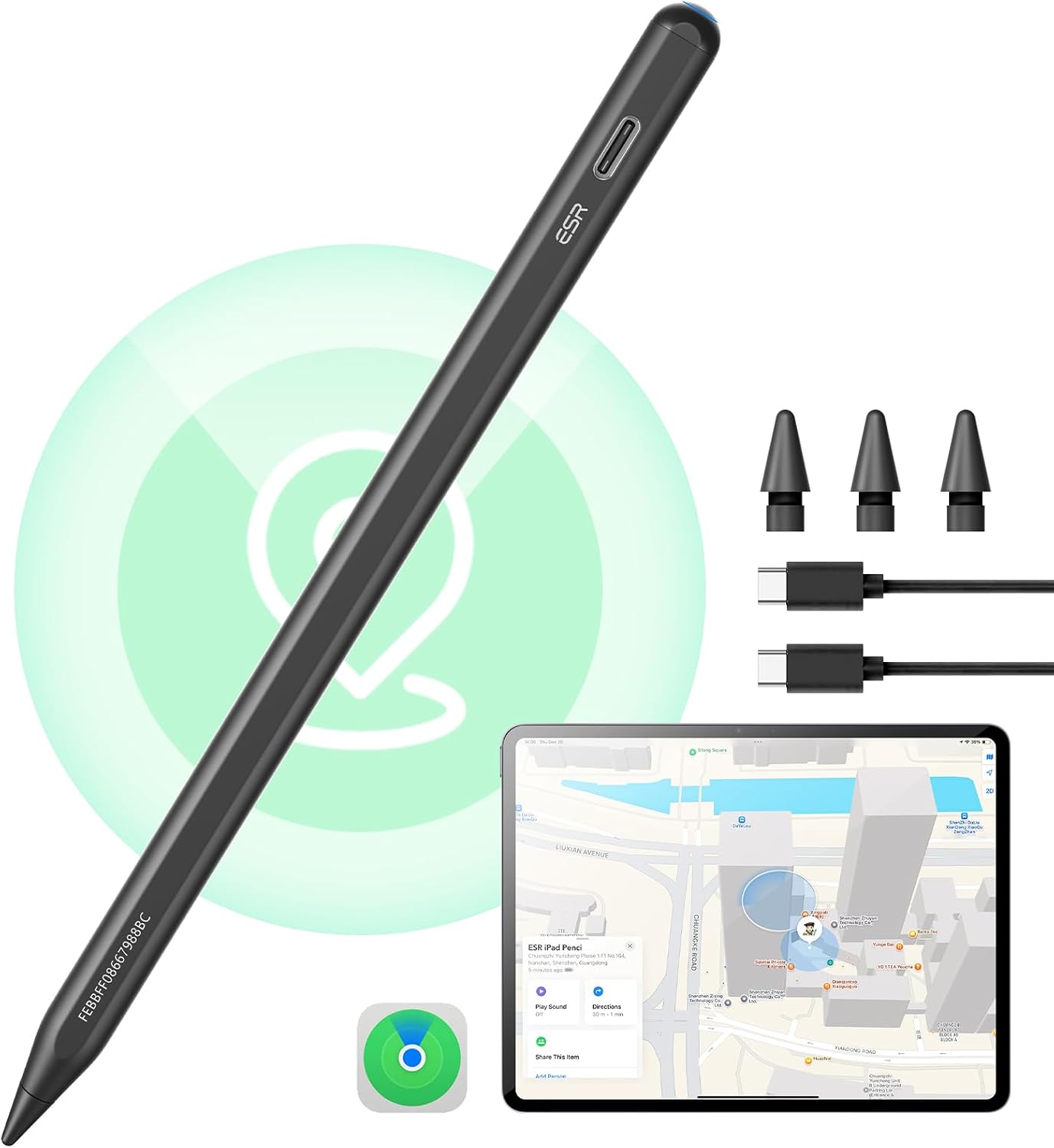 LÁPIZ DIGITAL ESR GEO PARA IPAD 2018-2026 CON FINDMY Y ACCESOS RÁPIDOS - 1