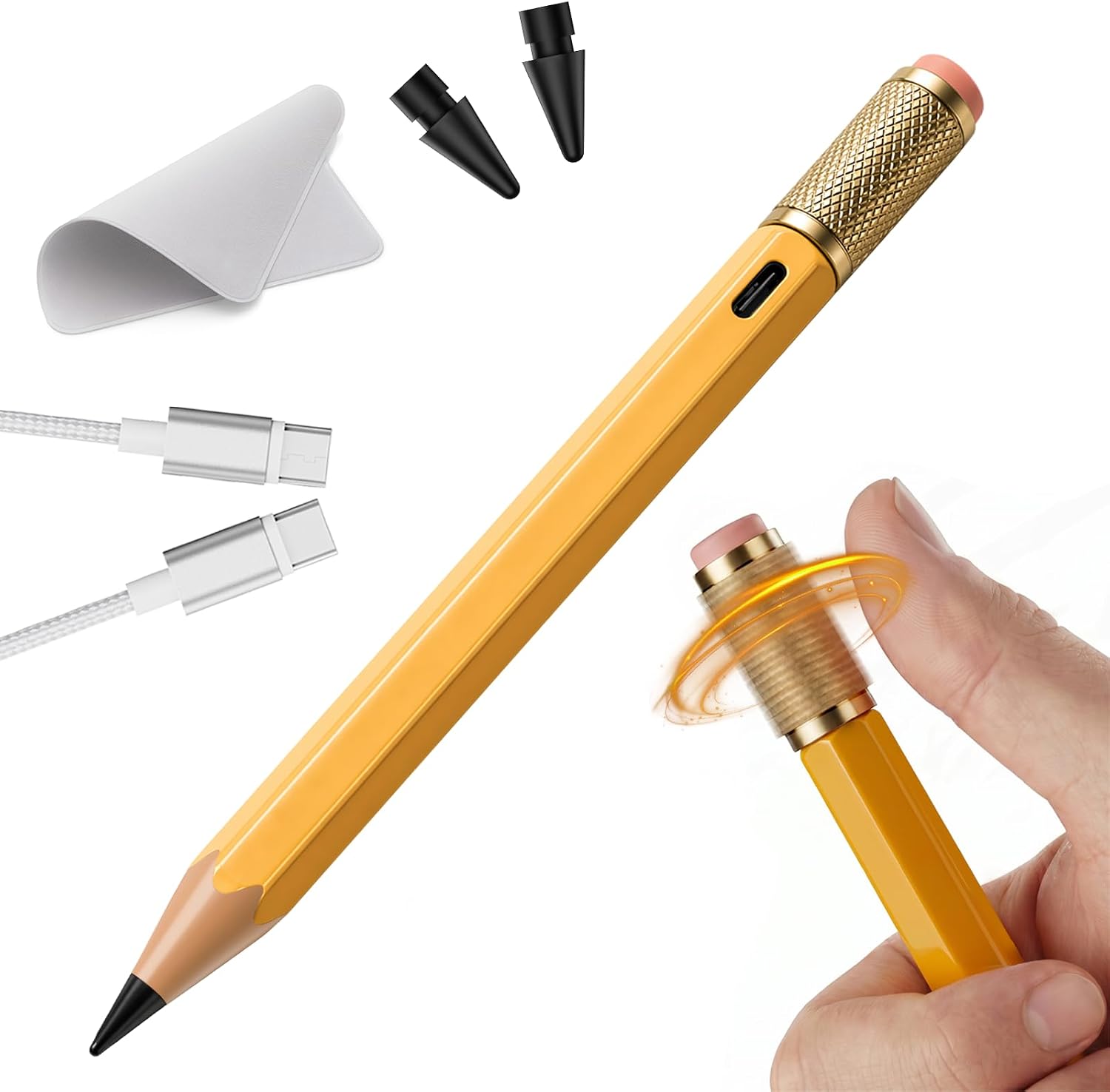 LÁPIZ STYLUS OMOTON SP02 PARA IPAD 2018-2026 CON FIDGET SPINNER - 1