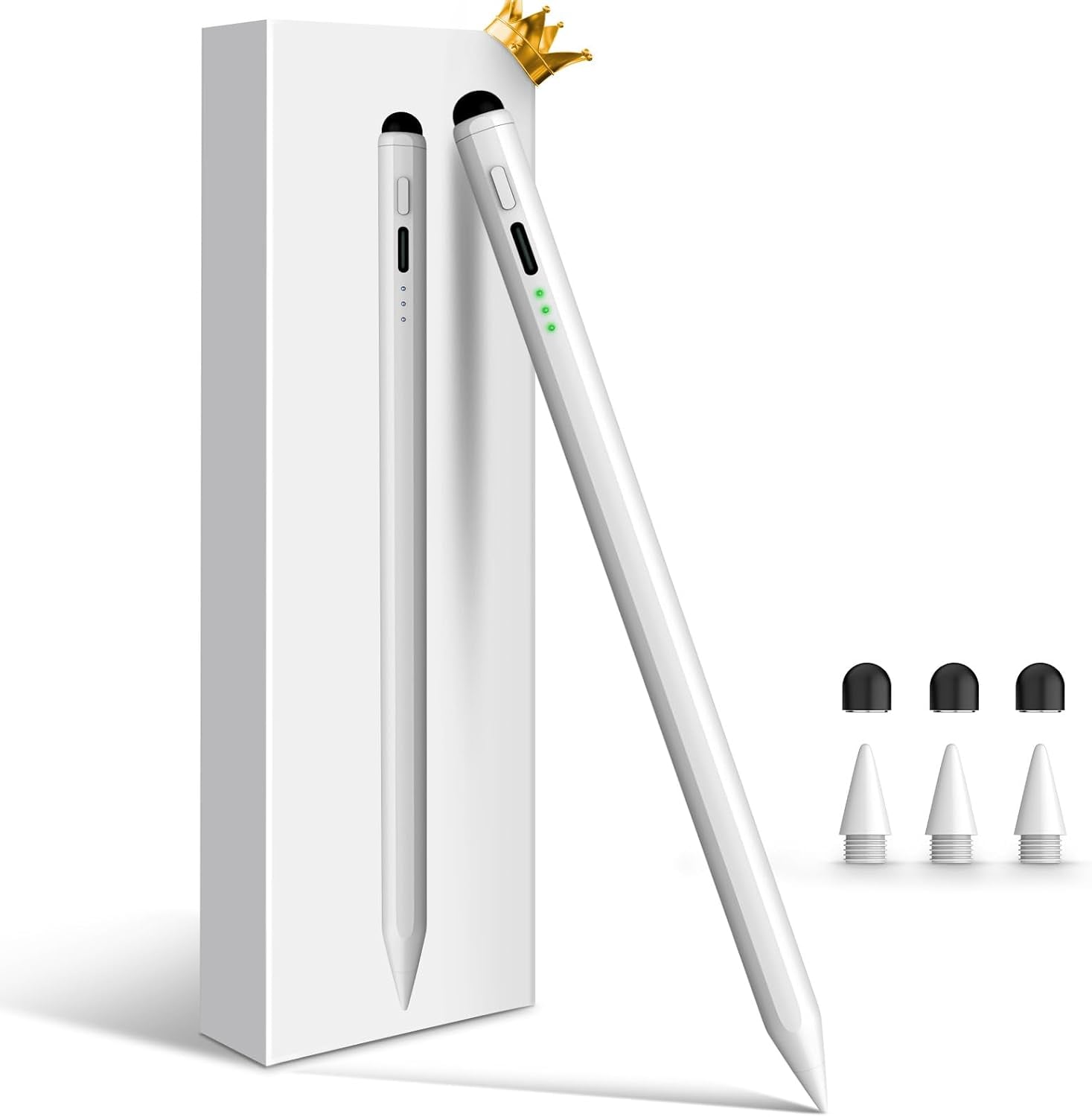 LÁPIZ STYLUSHOME PARA APPLE IPAD CON CARGA RÁPIDA USB C DOBLE PUNTA - 1