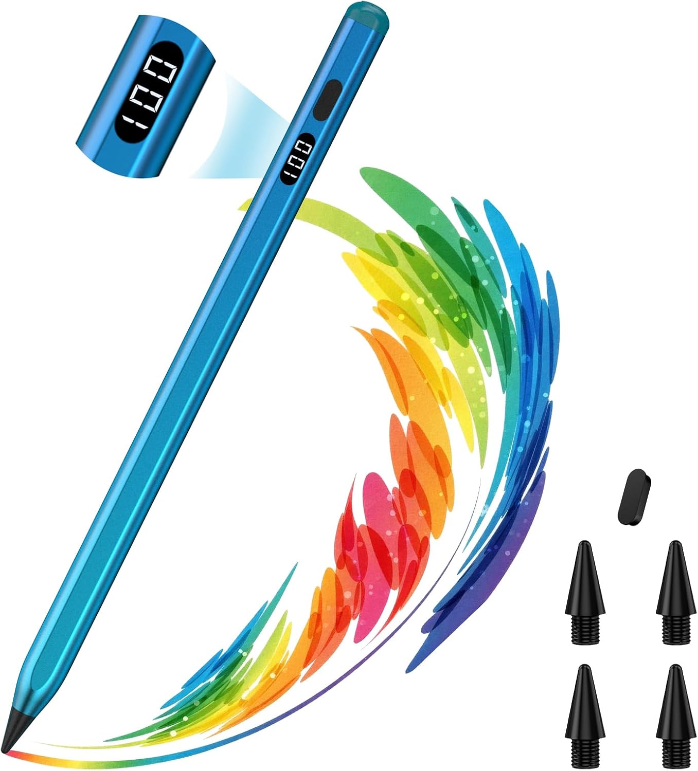 LÁPIZ STYLUS MOKO PARA IPAD 2018-2026 CON CARGA USB-C Y PANTALLA LED - 1