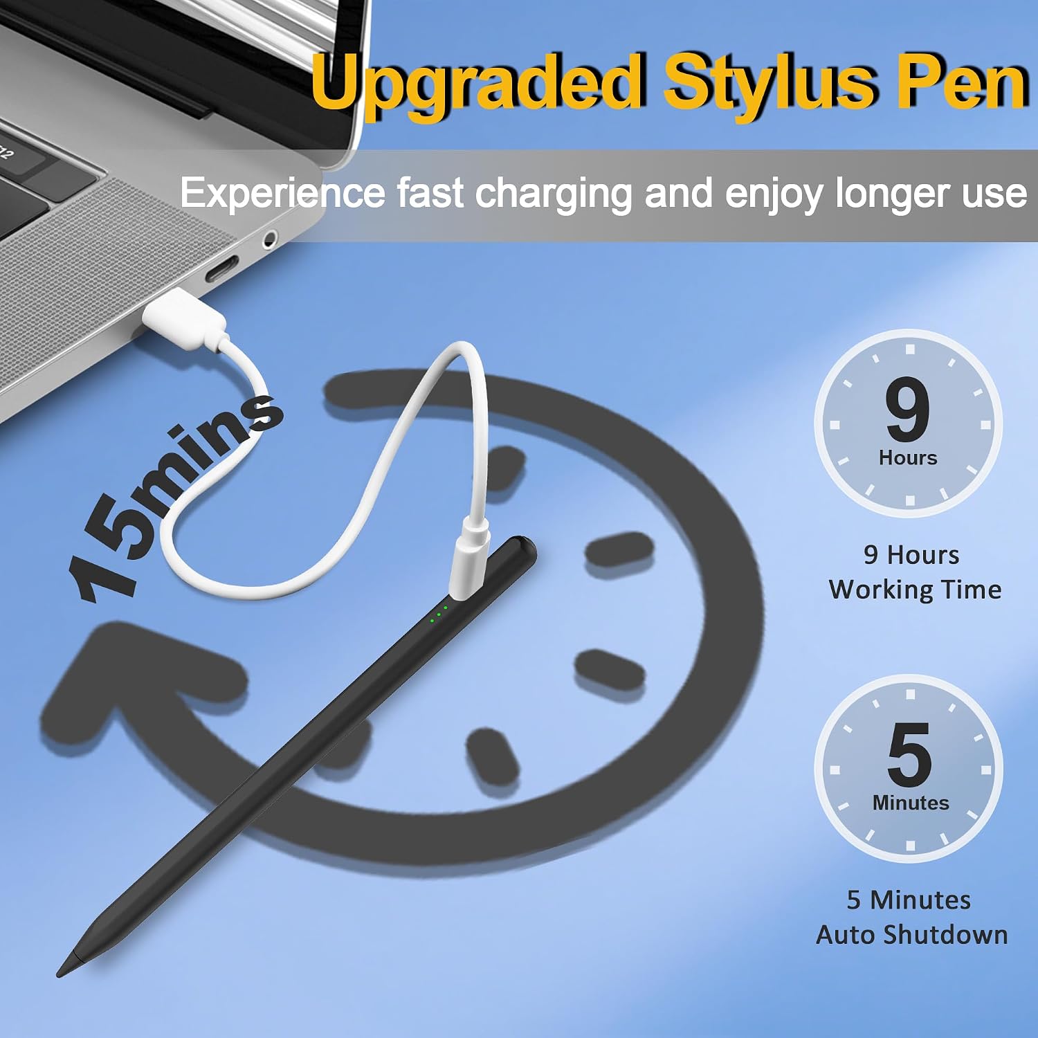 LÁPIZ STYLUS XIRON PARA IPAD 2018-2026 CARGA RÁPIDA 15 MIN - 3