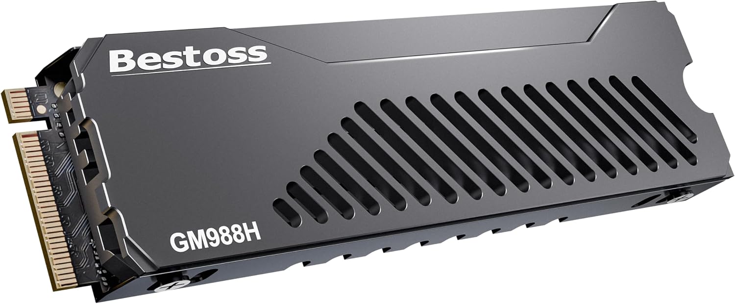 DISCO SSD PCIE 4.0 NVME M.2 2280 BESTOSS 1TB CON DISIPADOR GRIS OSCURO - 1