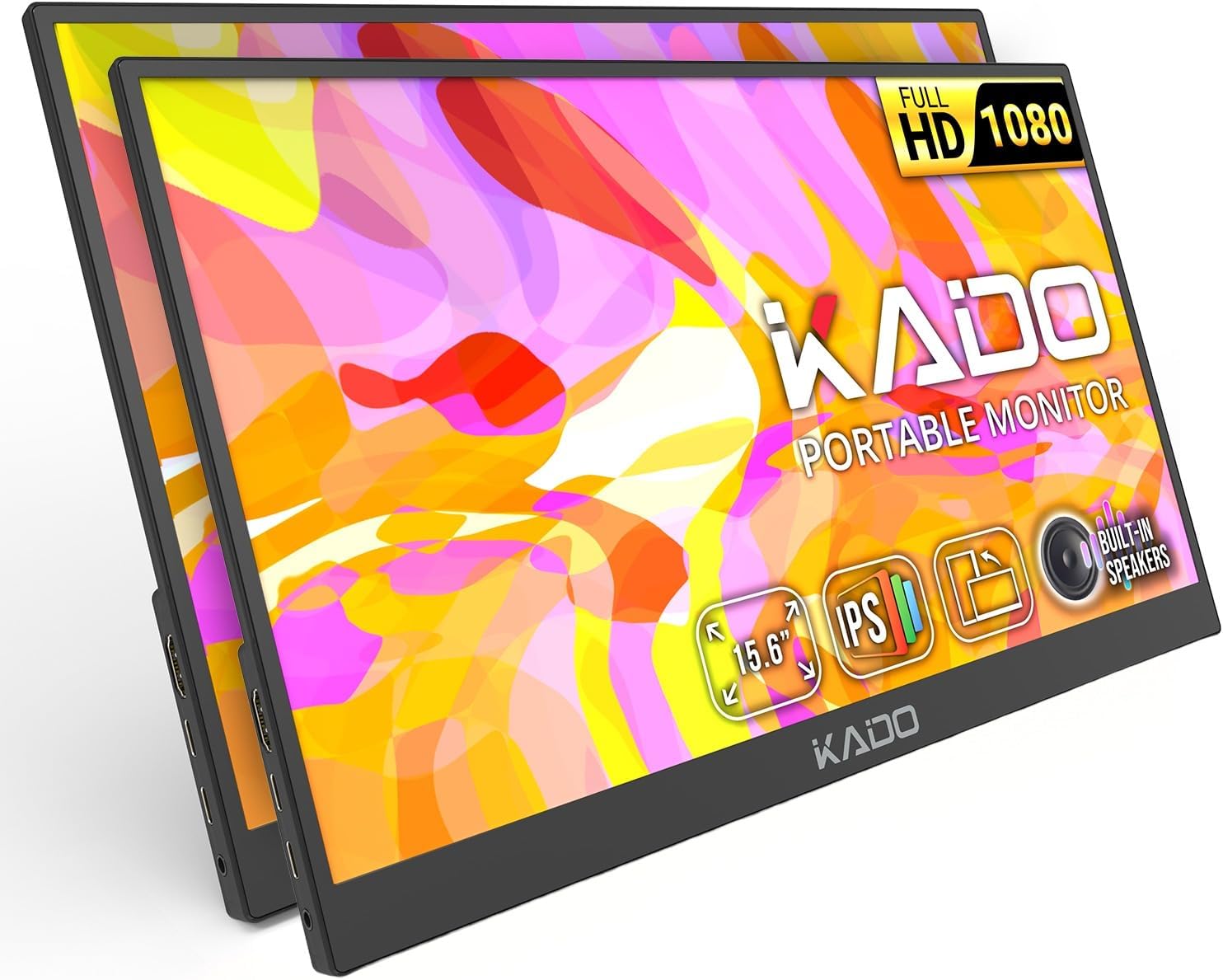 MONITOR PORTÁTIL KADO K16 15.6 PULGADAS FULL HD IPS USB-C HDMI 2 UNIDADES - 1