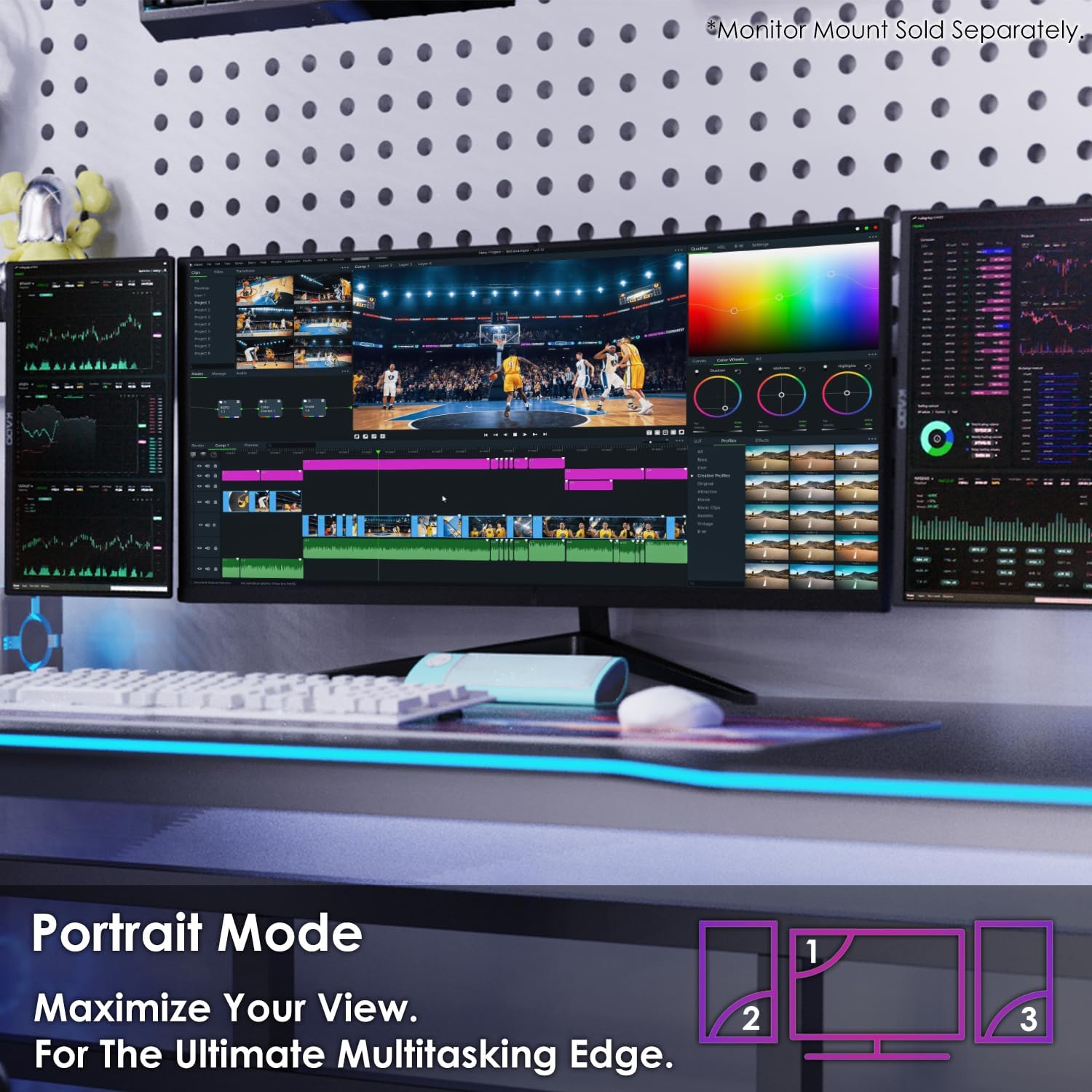 MONITOR PORTÁTIL DUAL KADO 15.6'' FHD 1080P ULTRA-SLIM CON SOPORTE 2 UNIDADES - 3