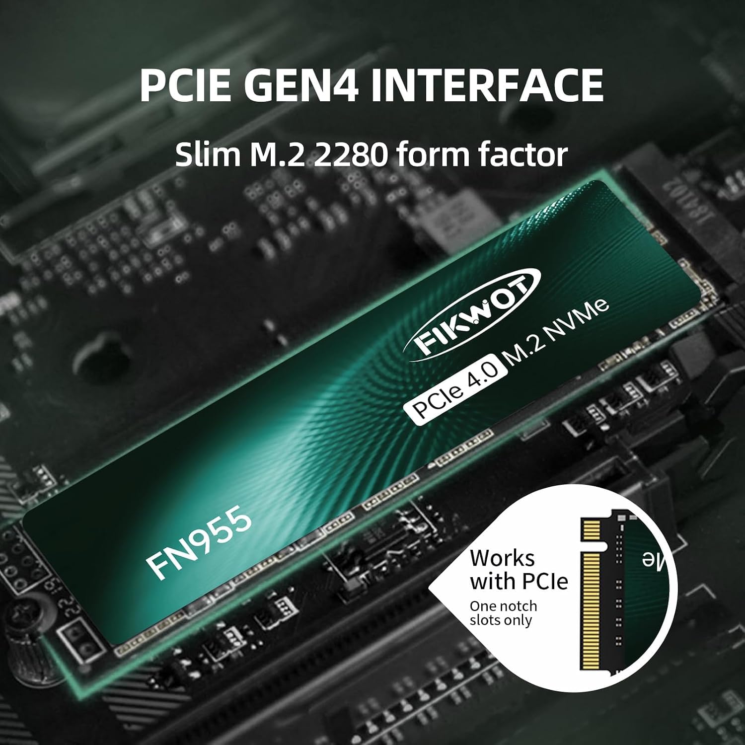 DISCO SÓLIDO INTERNO FIKWOT FN955 1TB NVME M.2 2280 PCIE GEN4X4 - 4
