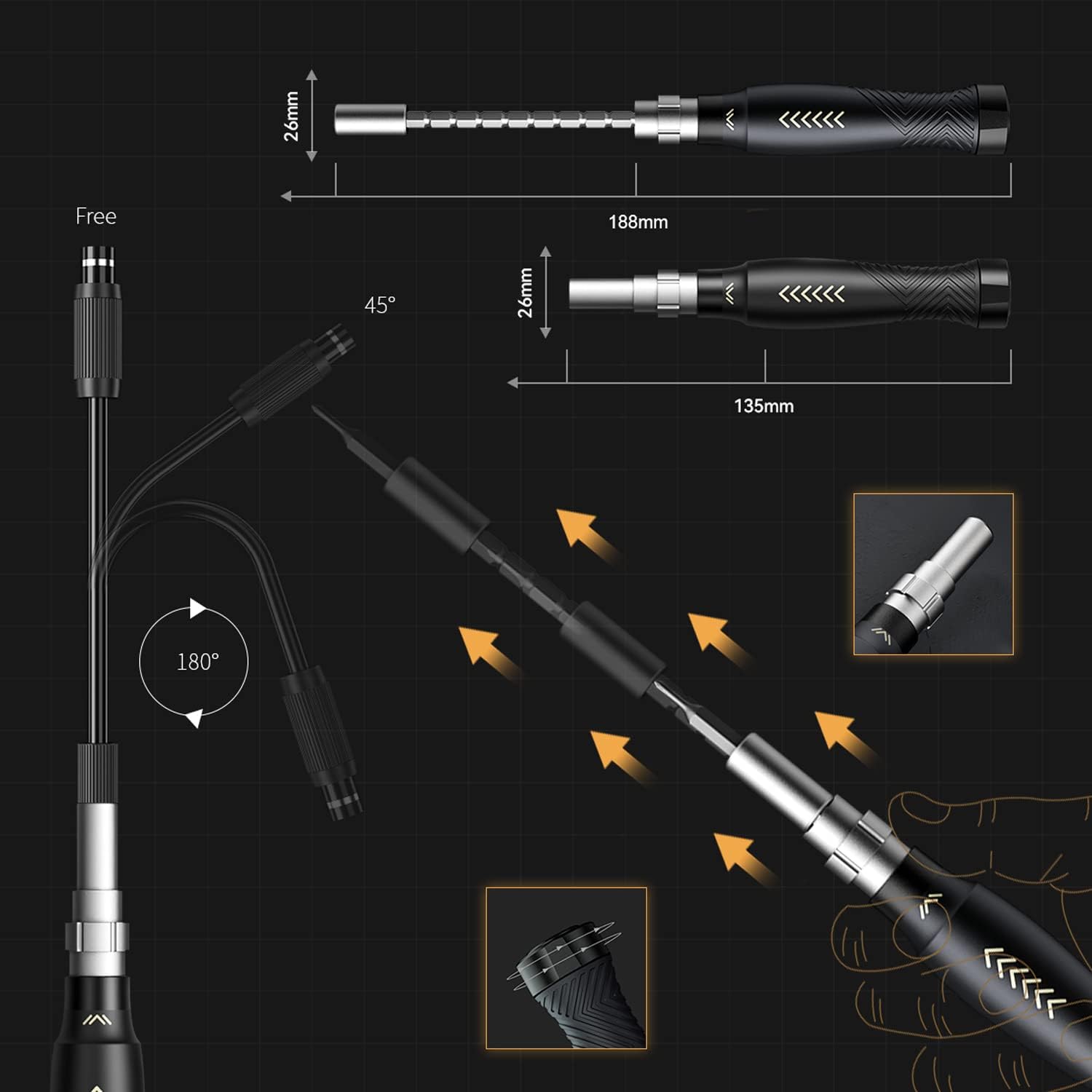 SET DE DESTORNILLADORES DE PRECISIÓN JAKEMY 164 EN 1 COMPACTO - 2