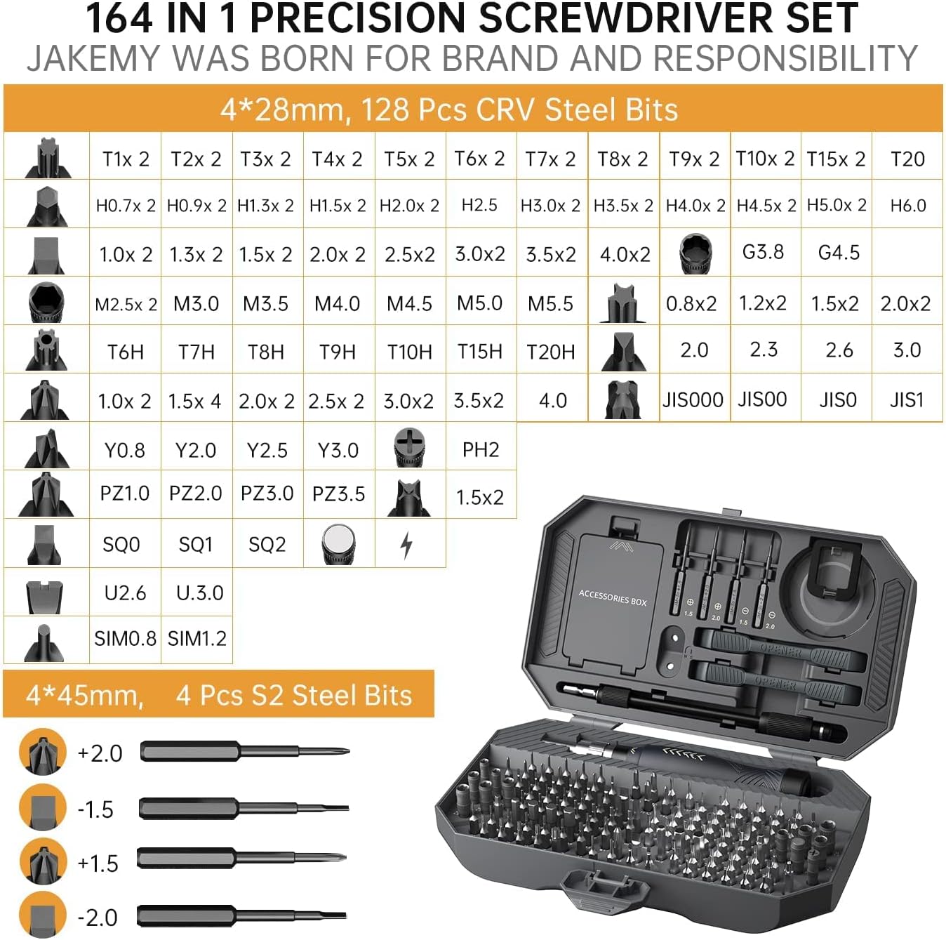 SET DE DESTORNILLADORES DE PRECISIÓN JAKEMY 164 EN 1 COMPACTO - 5