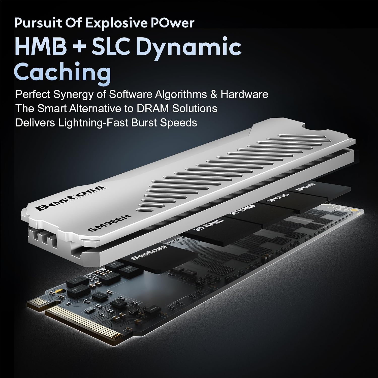 DISCO SSD PCIE GEN4 NVME M.2 2280 BESTOSS 1TB CON DISIPADOR - 3