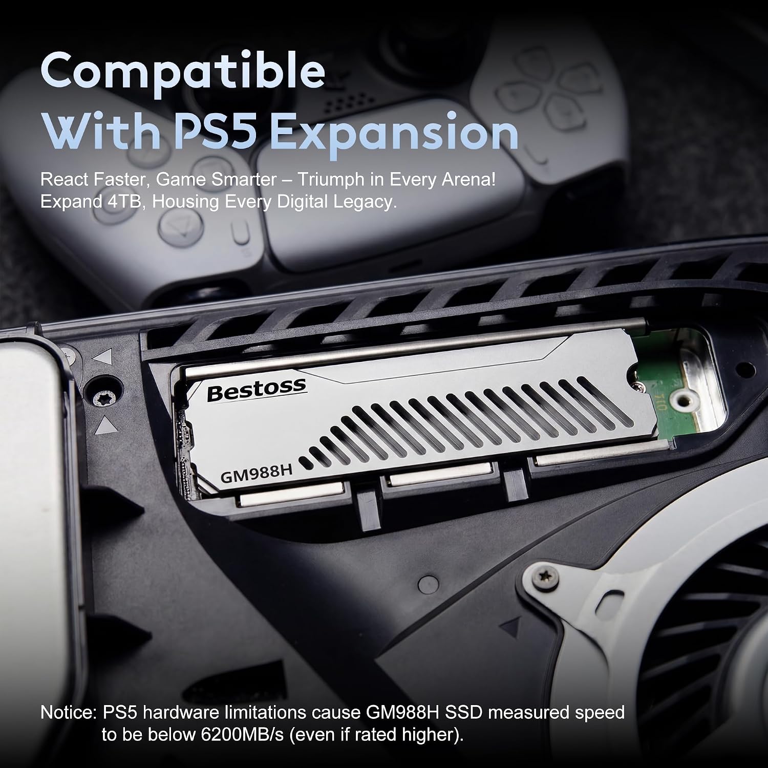 DISCO SSD PCIE GEN4 NVME M.2 2280 BESTOSS 1TB CON DISIPADOR - 4