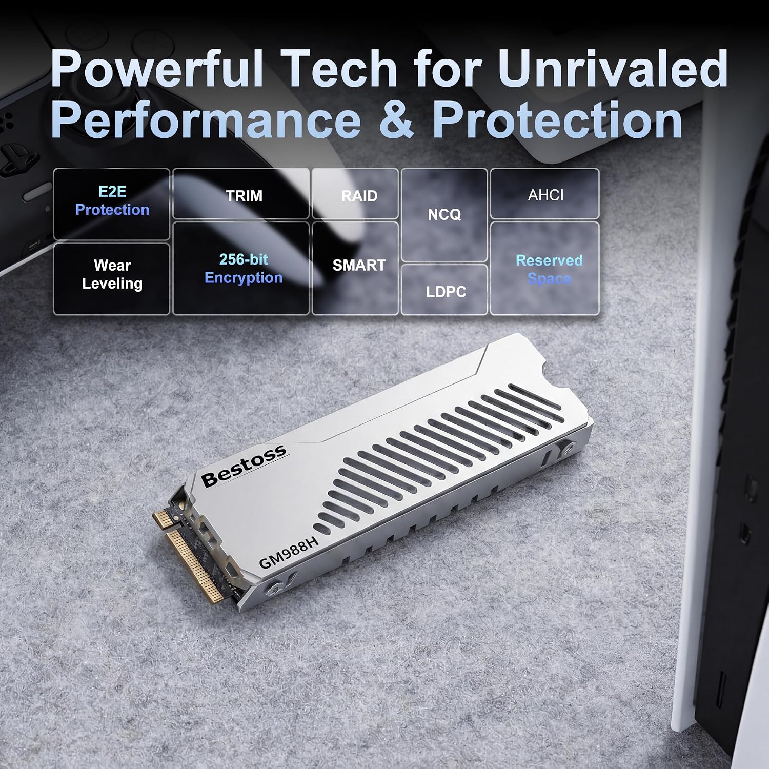 DISCO SSD PCIE GEN4 NVME M.2 2280 BESTOSS 1TB CON DISIPADOR - 5