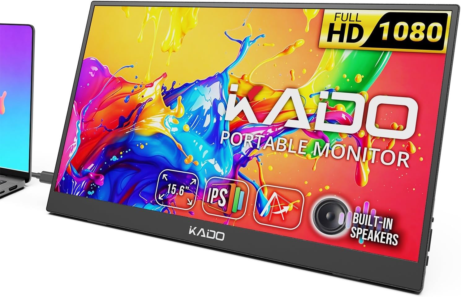 MONITOR PORTÁTIL KADO 15.6 PULGADAS IPS FULL HD CON SOPORTE GIRATORIO - 1