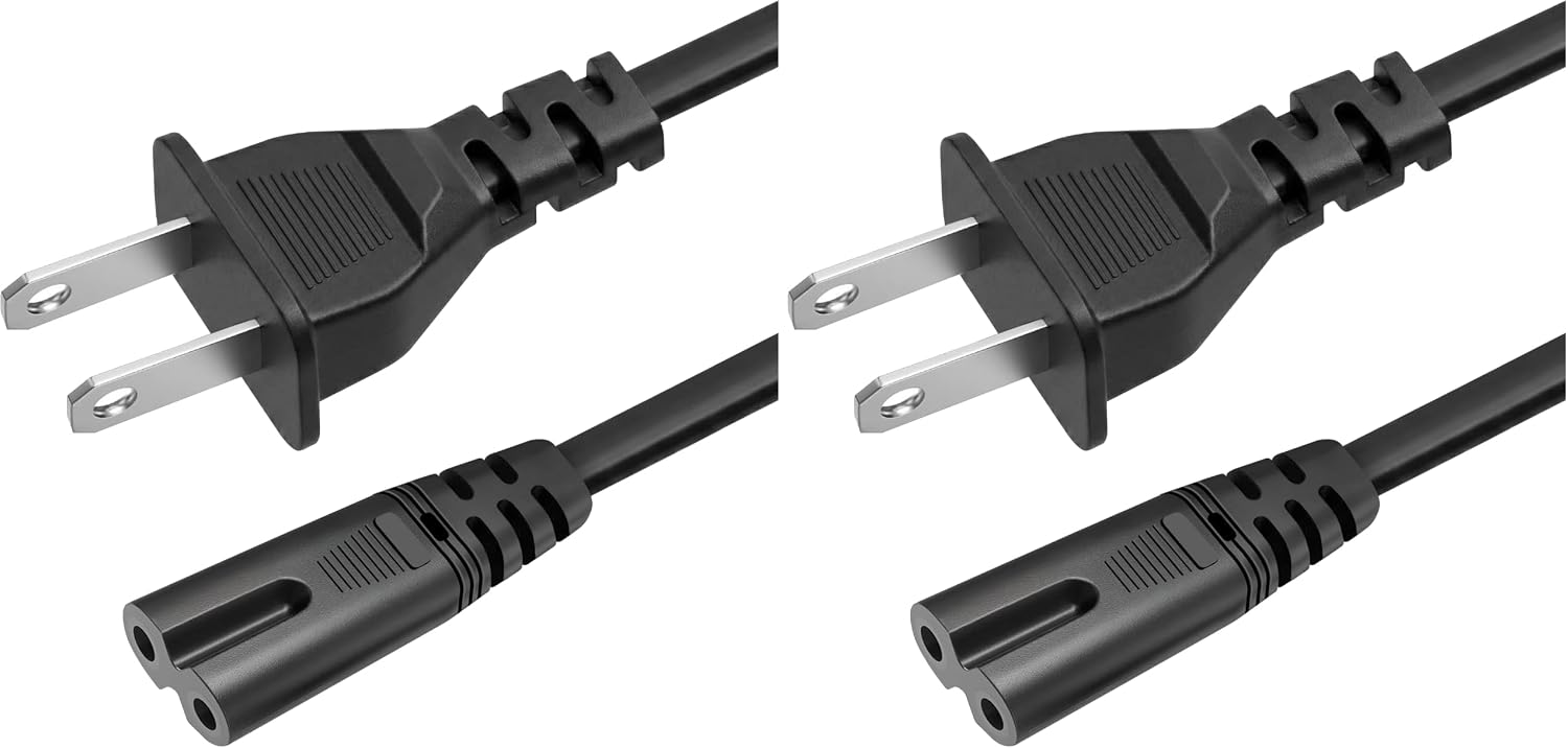 CABLE DE ALIMENTACIÓN UNIVERSAL LORDTRONICS 20FT 2 CLAVIJAS C7 PARA PS4 PS5 XBOX TV MONITOR - 4