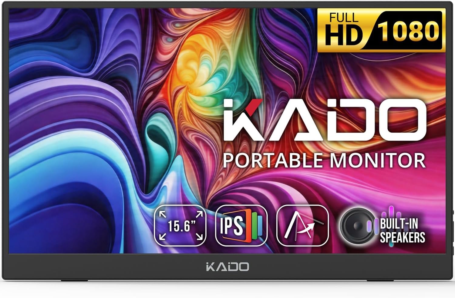 MONITOR PORTÁTIL KADO 15.6 PULGADAS FULL HD IPS CON SOPORTE GIRATORIO - 1