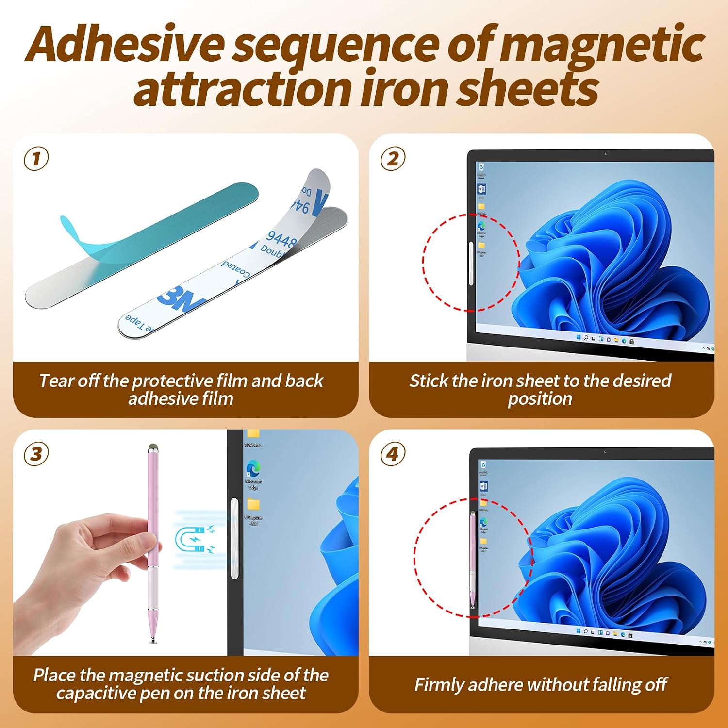 LÁPIZ TÁCTIL BOPOMOFO STYLUS PEN 3 UNIDADES 2 EN 1 MAGNÉTICO - 3