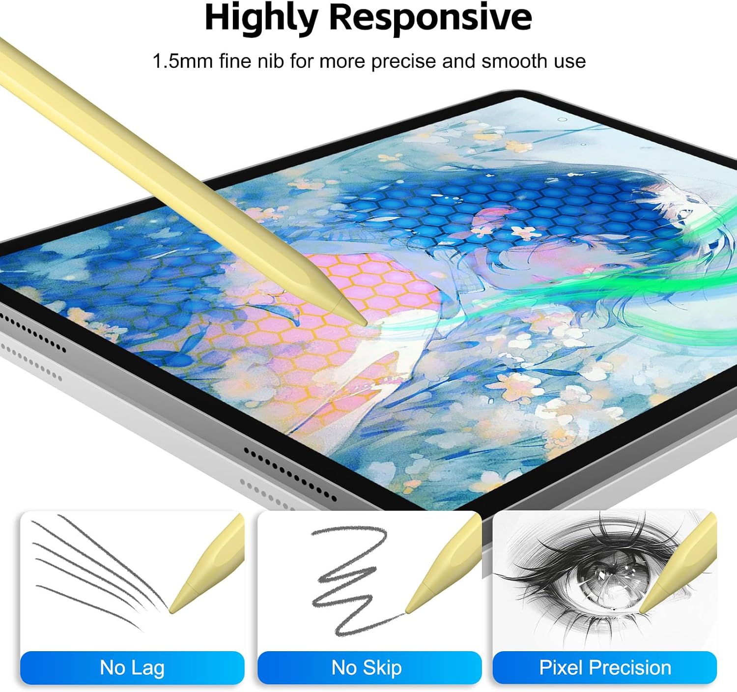LÁPIZ STYLUS ASPAPER PARA IPAD 2018-2026 CARGA RÁPIDA 13 MIN SENSIBILIDAD AL INCLINAR - 3