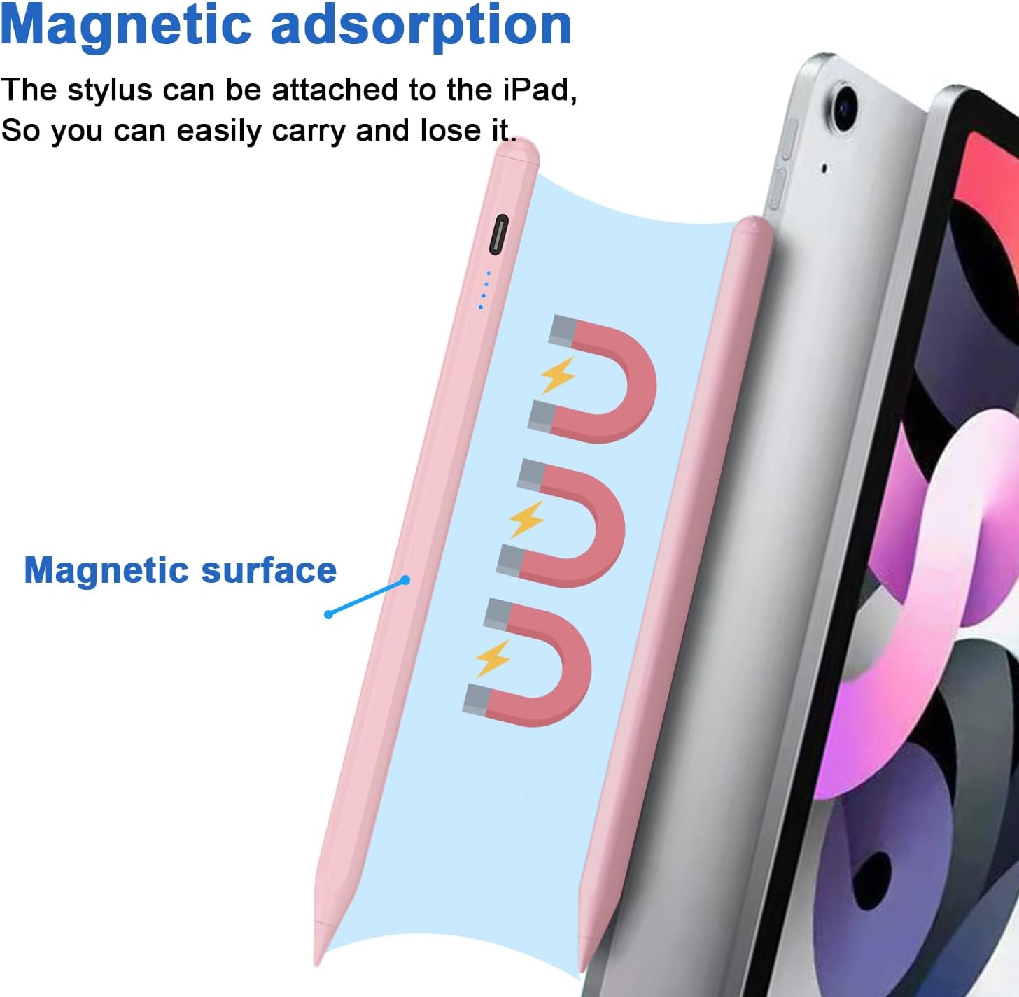 LÁPIZ STYLUS DOGAIN A8 PARA IPAD 2018-2026 ROSA - 5