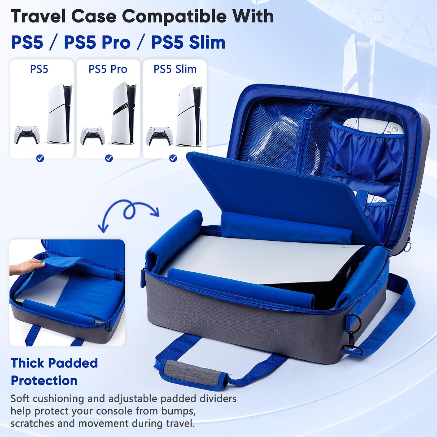 ESTUCHE PARA CONSOLA FRECOLSH COMPATIBLE CON PS5, PS5 PRO Y PS5 SLIM - 2