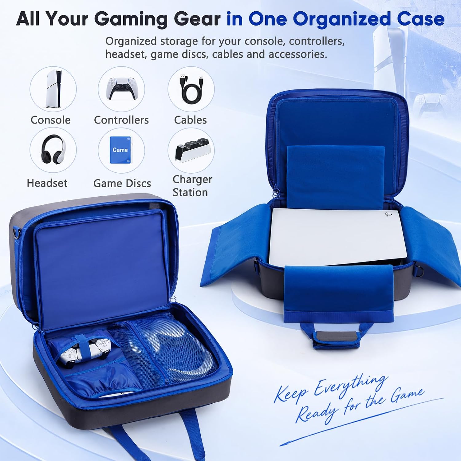 ESTUCHE PARA CONSOLA FRECOLSH COMPATIBLE CON PS5, PS5 PRO Y PS5 SLIM - 3