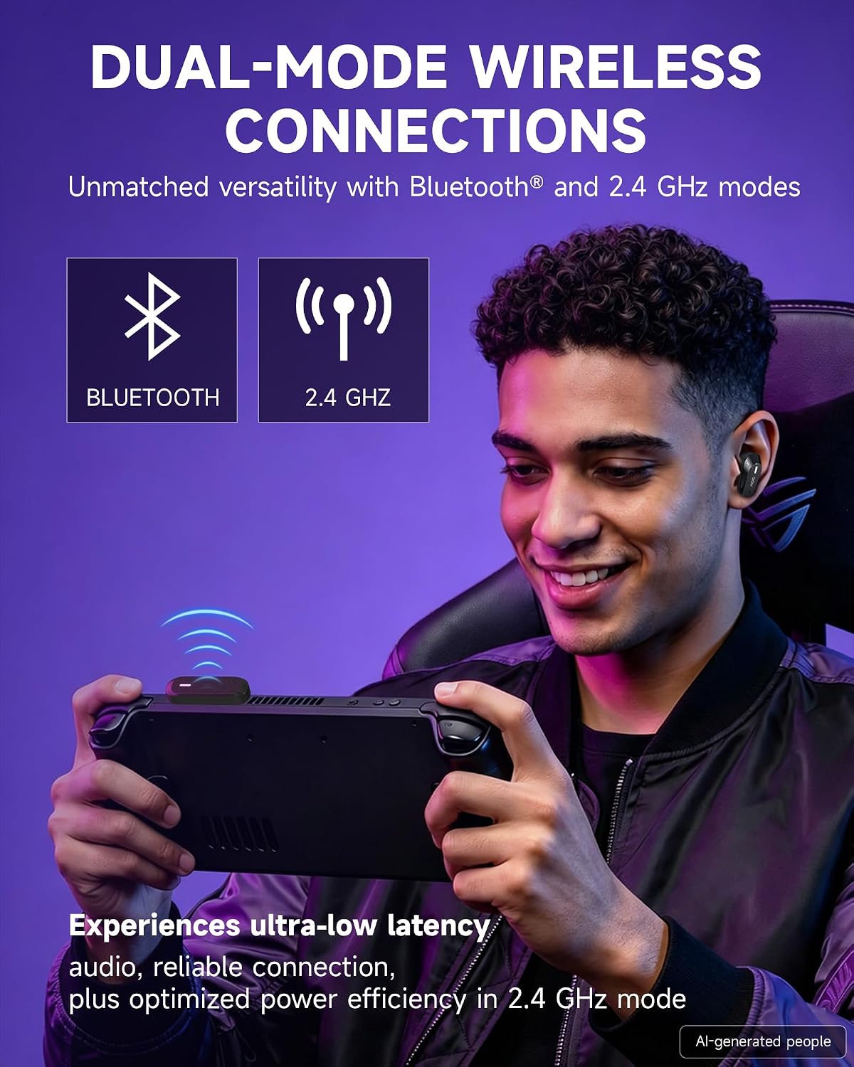 AUDÍFONOS INALÁMBRICOS AOC ACT3512 PARA GAMING PS5 PC SWITCH 2.4GHZ USB-C - 2