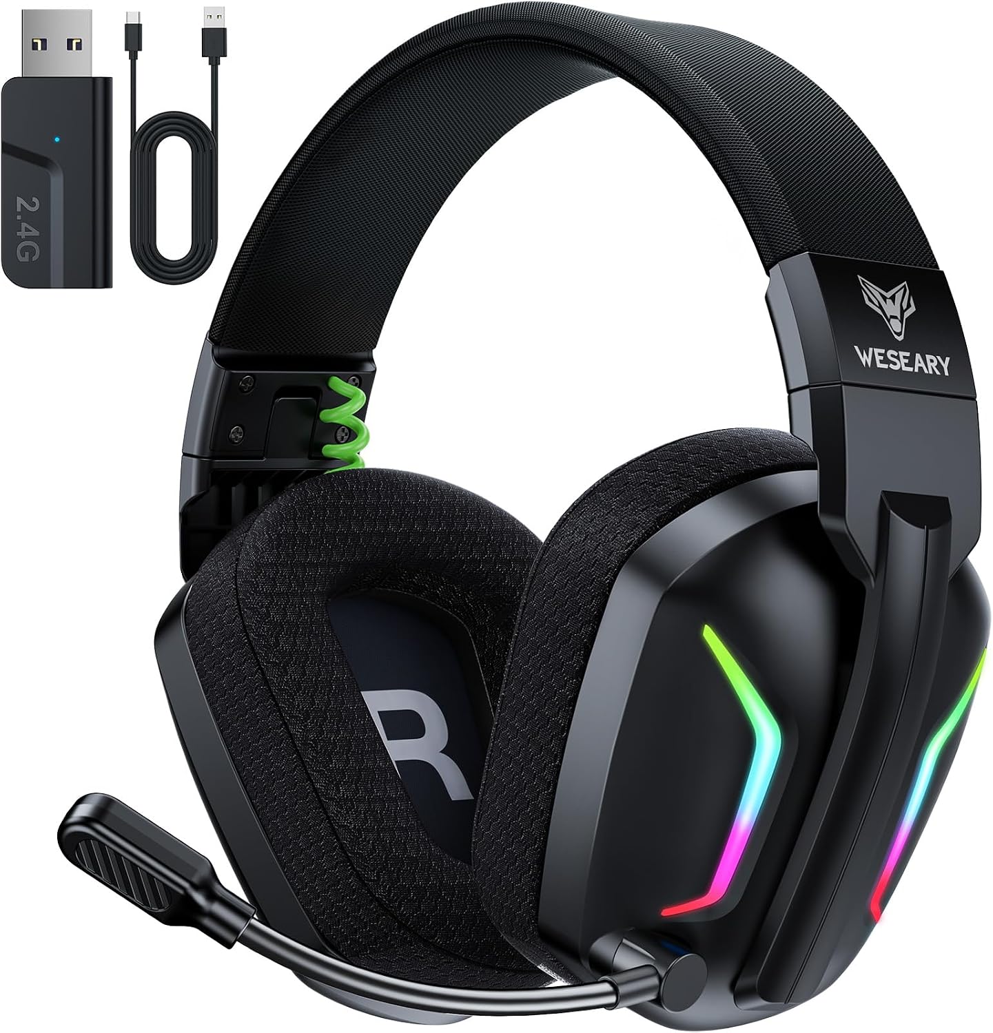 AUDÍFONOS INALÁMBRICOS PARA GAMING WESEARY WG1 NEGRO - 1