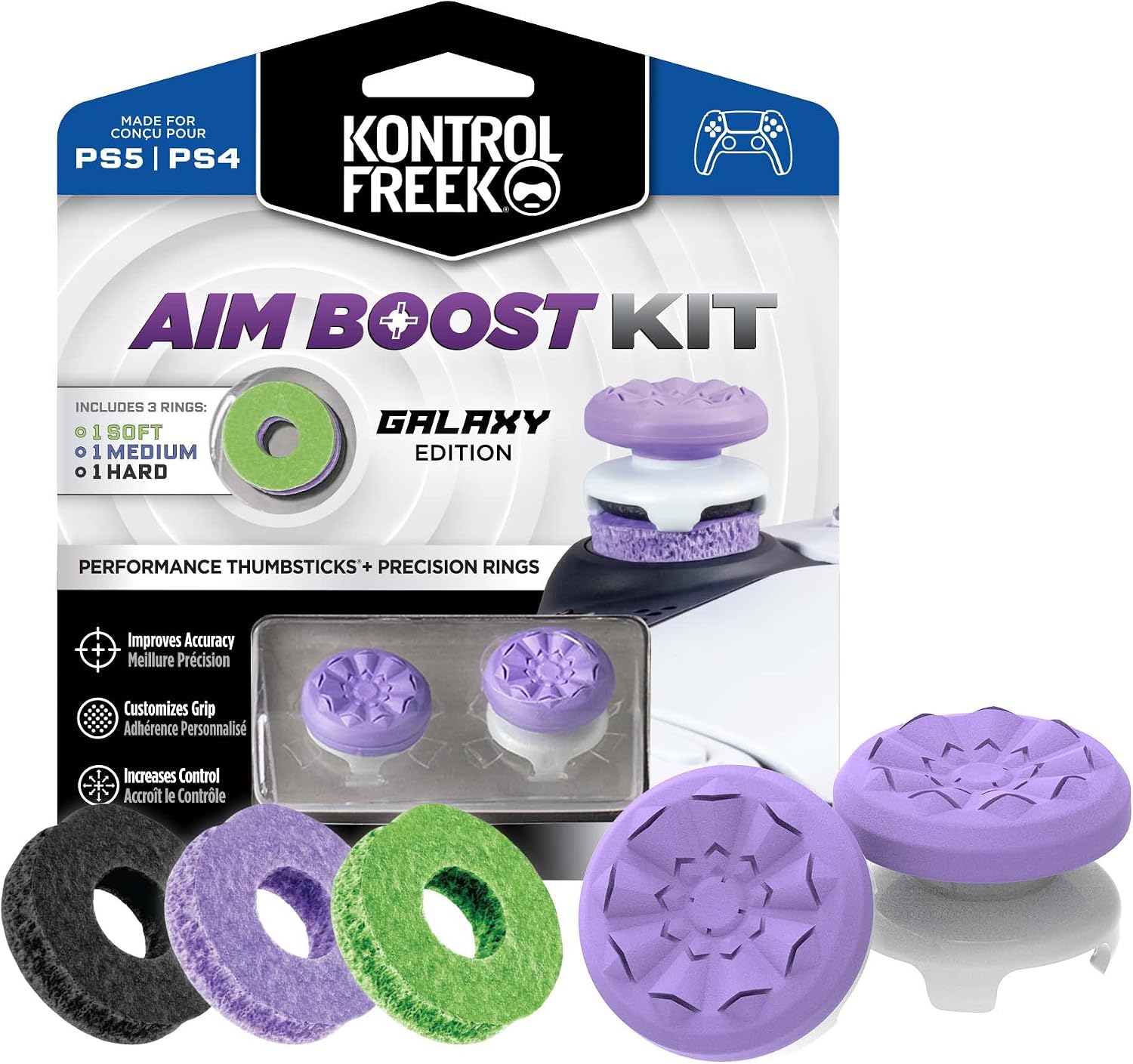 KIT DE MEJORA AIM BOOST KONTROLFREEK GALAXY PARA CONTROLES PLAYSTATION 5 Y PLAYSTATION 4 - 1
