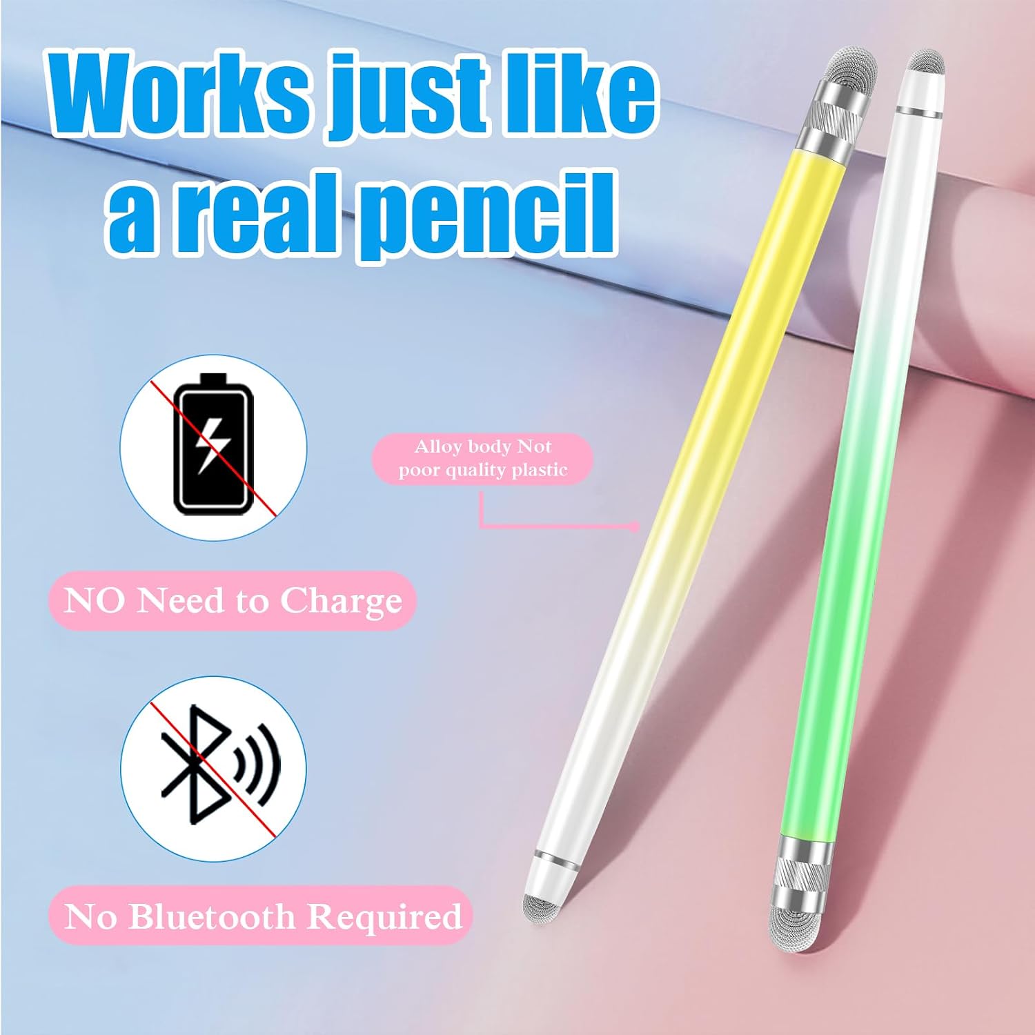 LÁPICES STYLUS BOPOMOFO 5 UNIDADES MULTICOLOR PARA PANTALLA TÁCTIL - 2