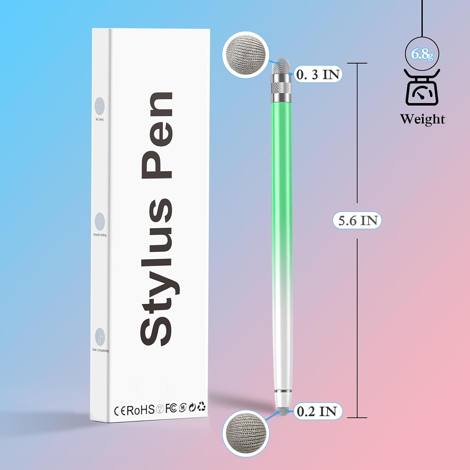 LÁPICES STYLUS BOPOMOFO 5 UNIDADES MULTICOLOR PARA PANTALLA TÁCTIL - 4