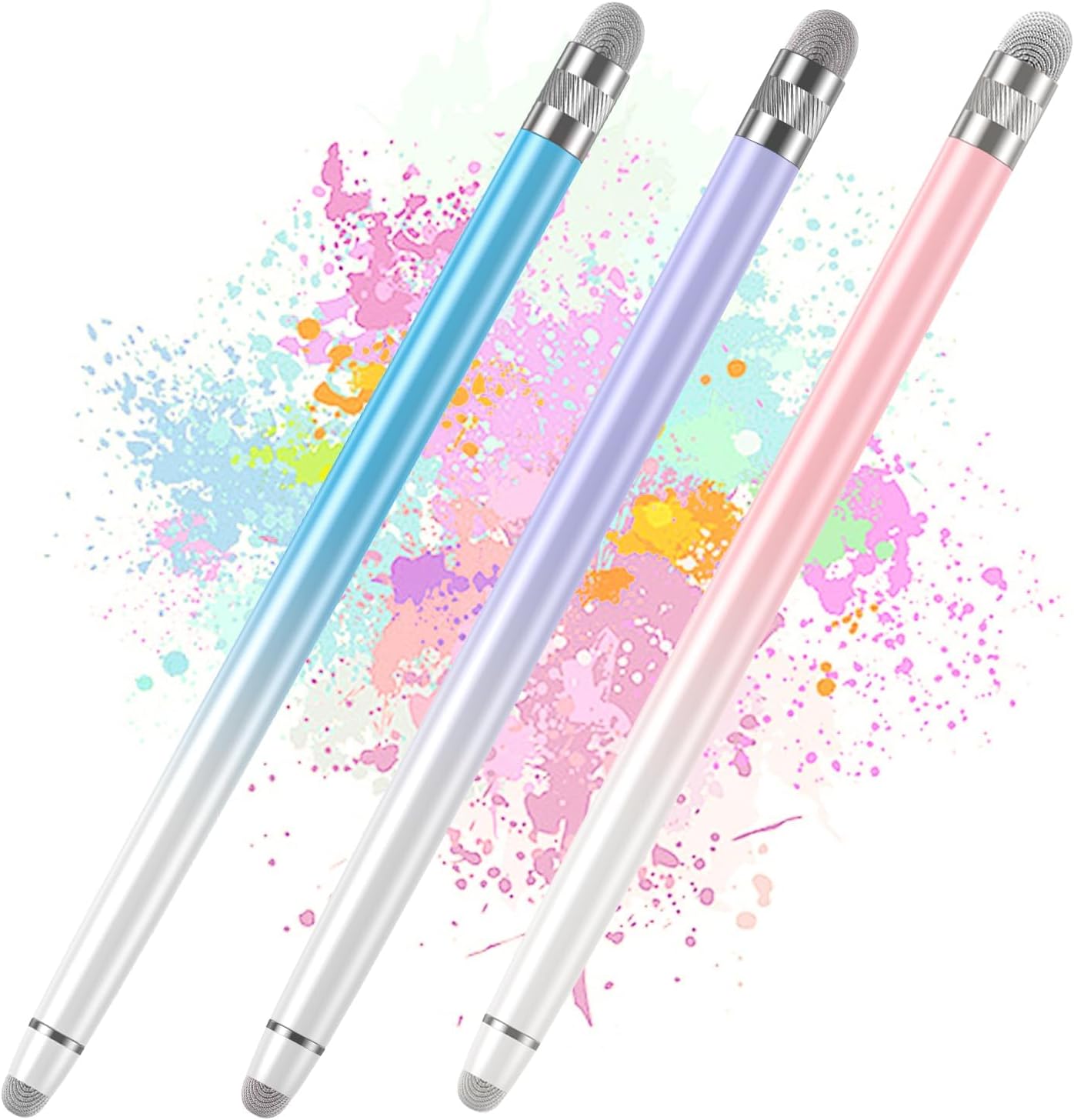 LÁPICES STYLUS BOPOMOFO 3 UNIDADES PÚRPURA, ROSA Y AZUL - 1