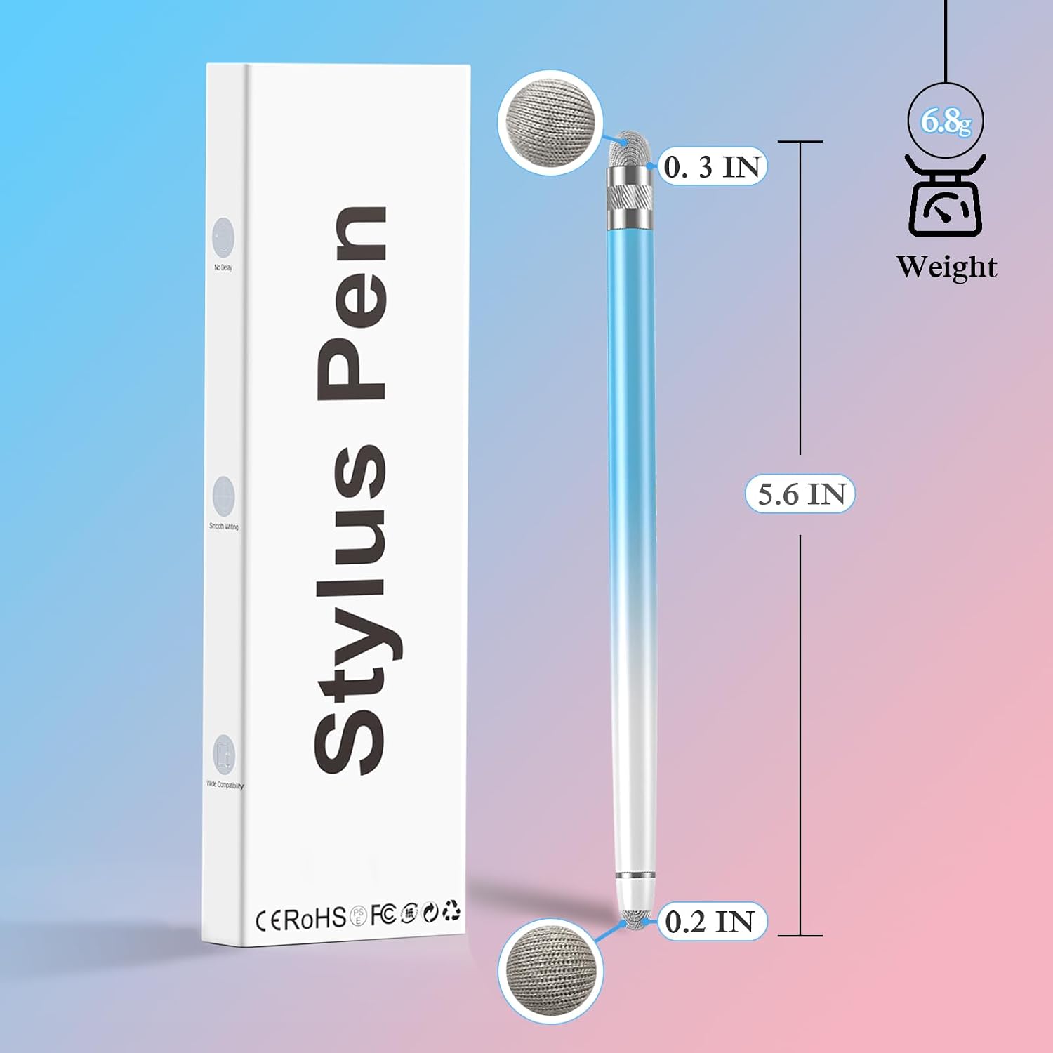 LÁPICES STYLUS BOPOMOFO 3 UNIDADES PÚRPURA, ROSA Y AZUL - 4