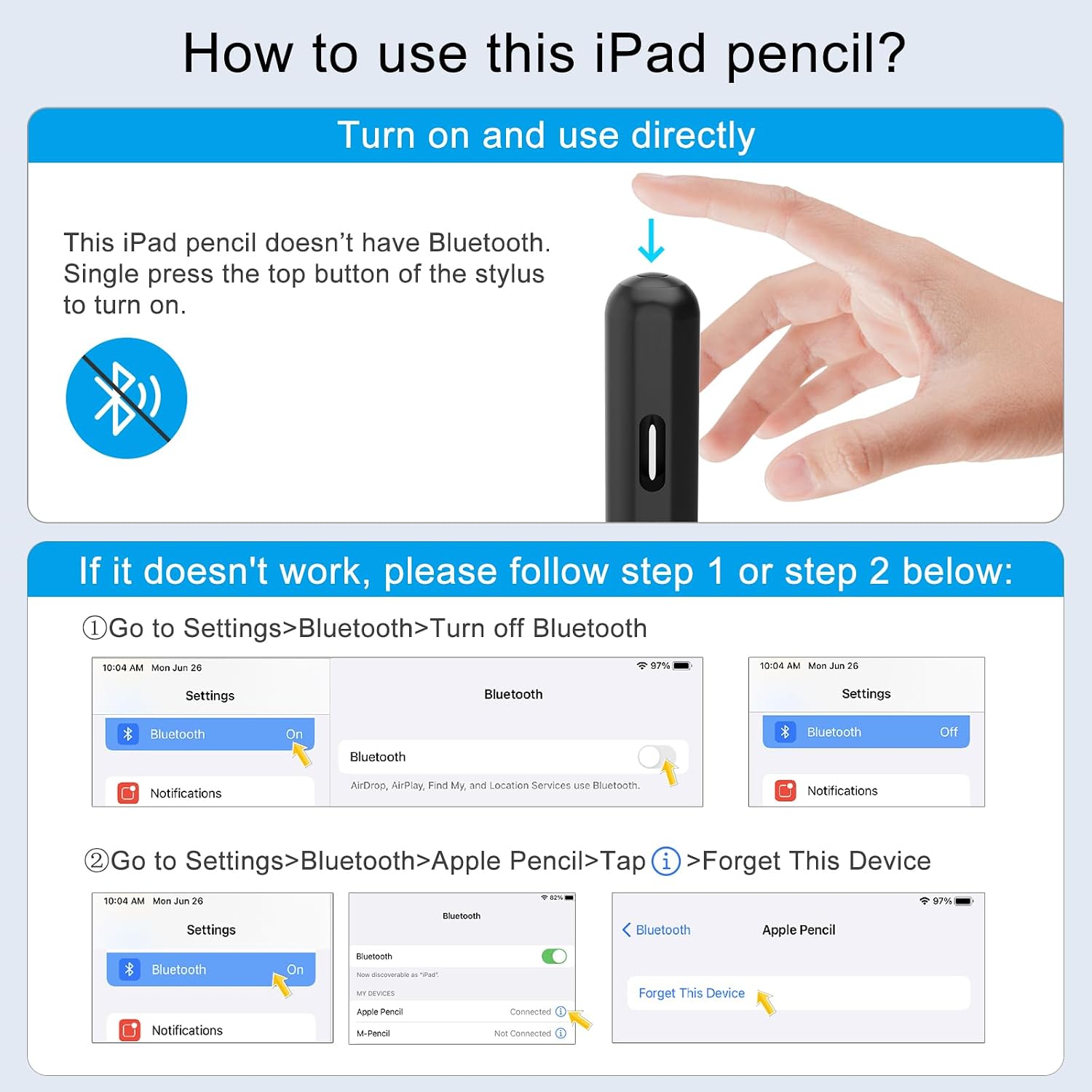 LÁPIZ STYLUS DIGIROOT PARA IPAD NEGRO CARGA RÁPIDA 13 MIN - 5