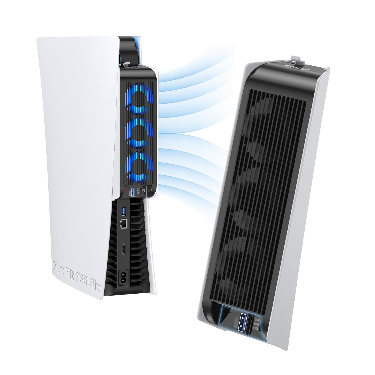 VENTILADOR DE ENFRIAMIENTO KIWIHOME PARA PS5 2020 CON USB 3.0 Y VELOCIDAD AJUSTABLE - 1