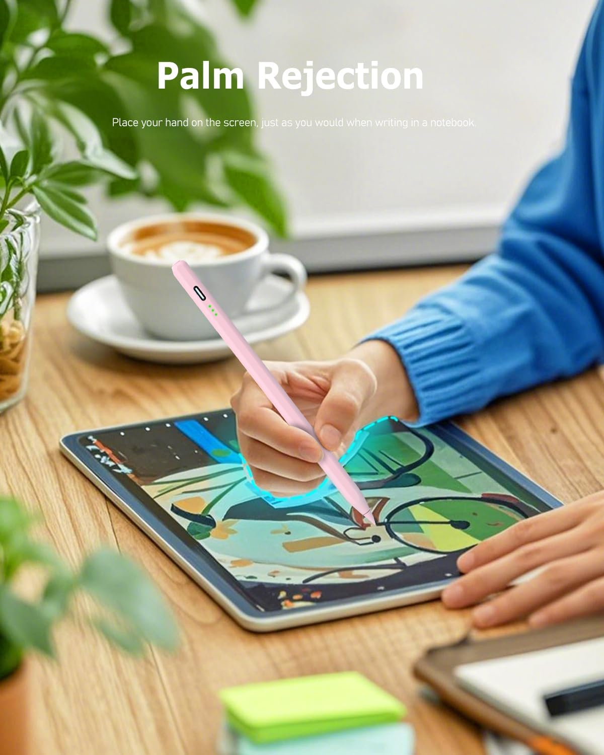 LÁPIZ TÁCTIL MYSTILUCK PARA IPAD PRO AIR MINI 2018-2026 COLOR ROSA - 3